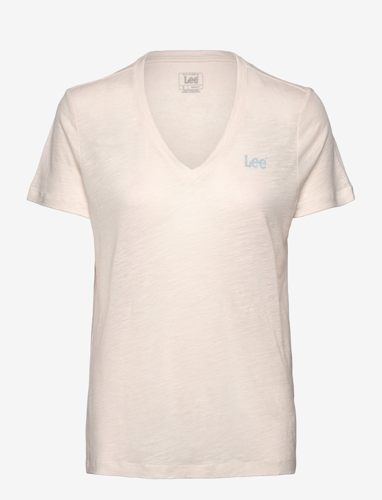 Lee Jeans - V Neck Tee - efterårstøj - ecru - 0