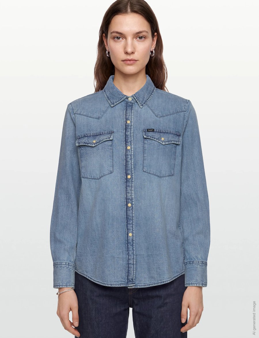 Lee Jeans - Western Shirt - teksasärgid - modern blue - 3
