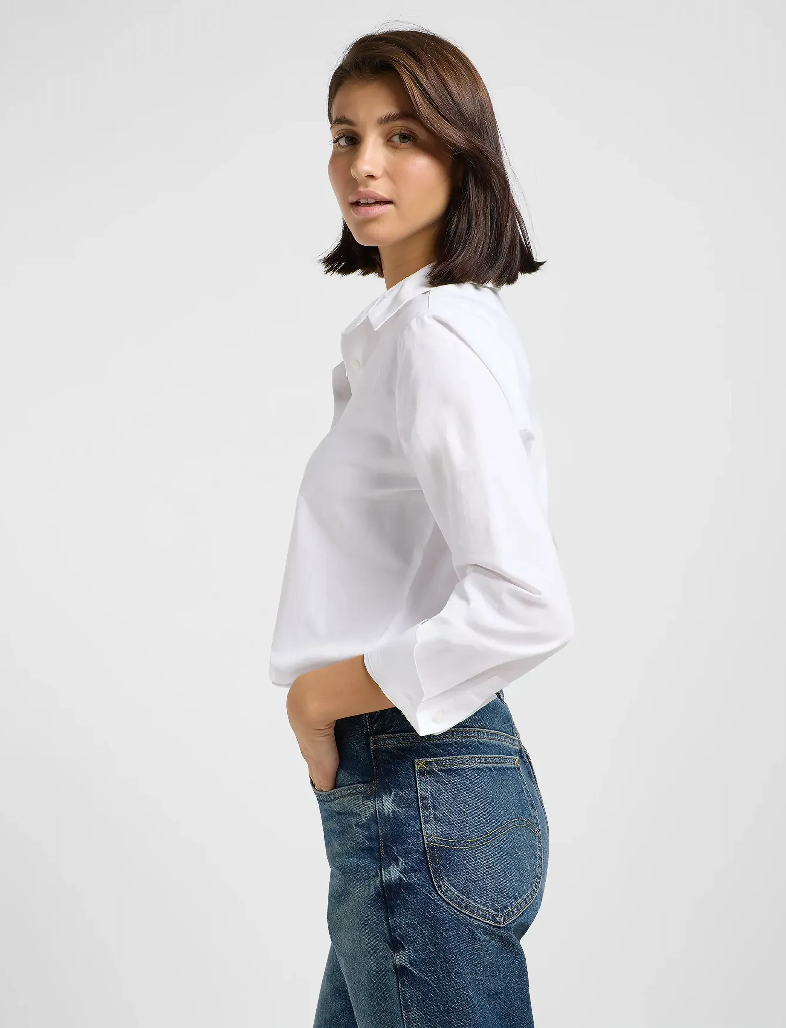 Lee Jeans - POCKETLESS SHIRT - pikkade varrukatega särgid - bright white - 5