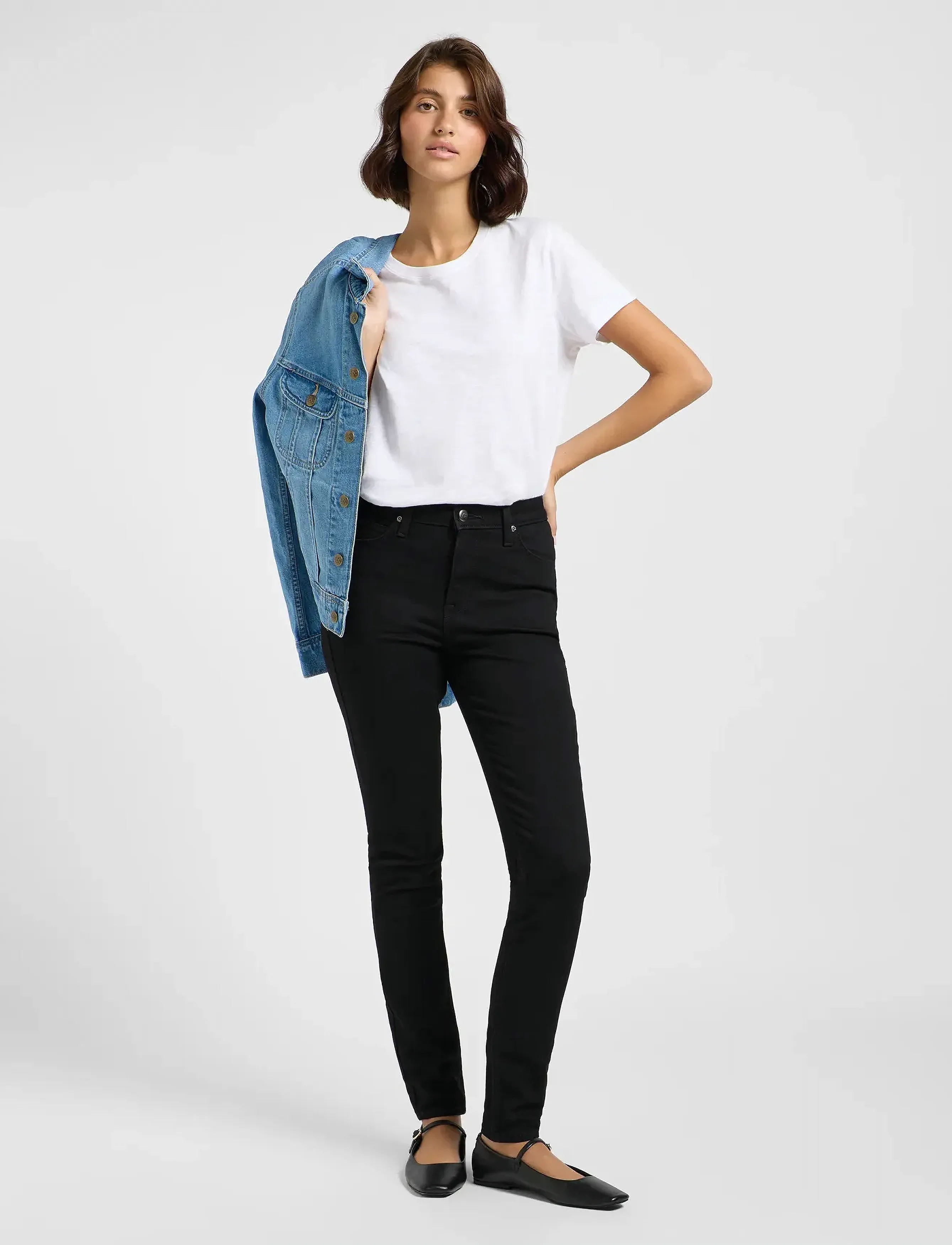 Lee Jeans - SCARLETT HIGH - slim jeans - black rinse - 4