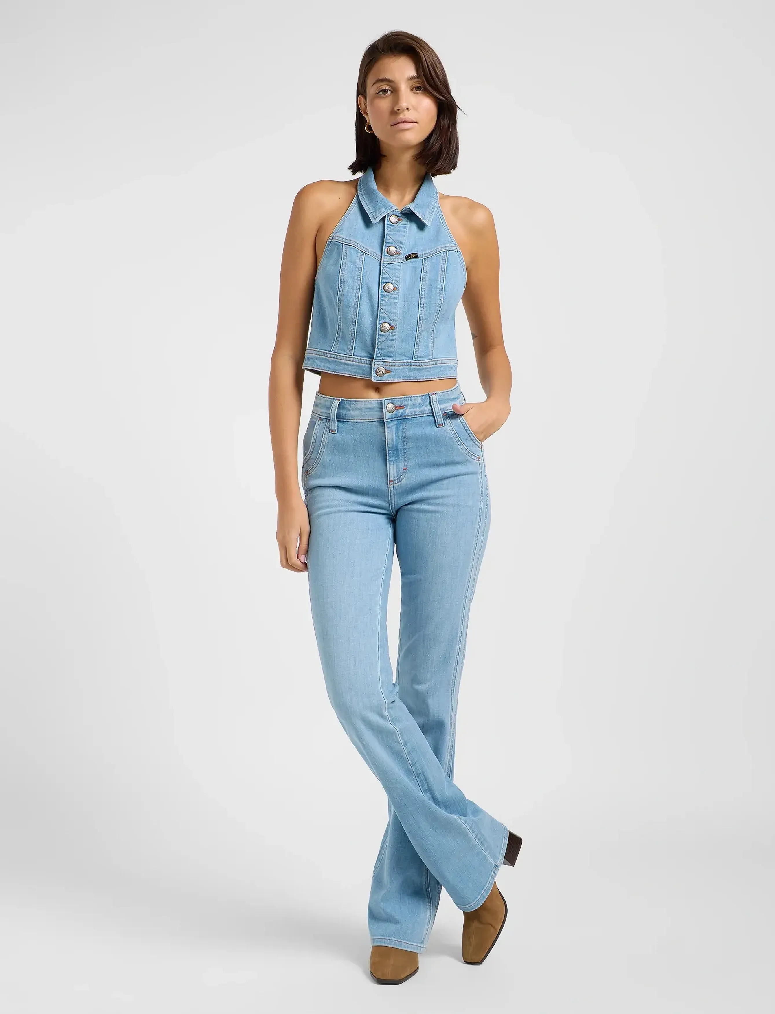 Lee Jeans - DOUBLE SEAMED HALTER - Ærmeløse toppe - minor key - 4