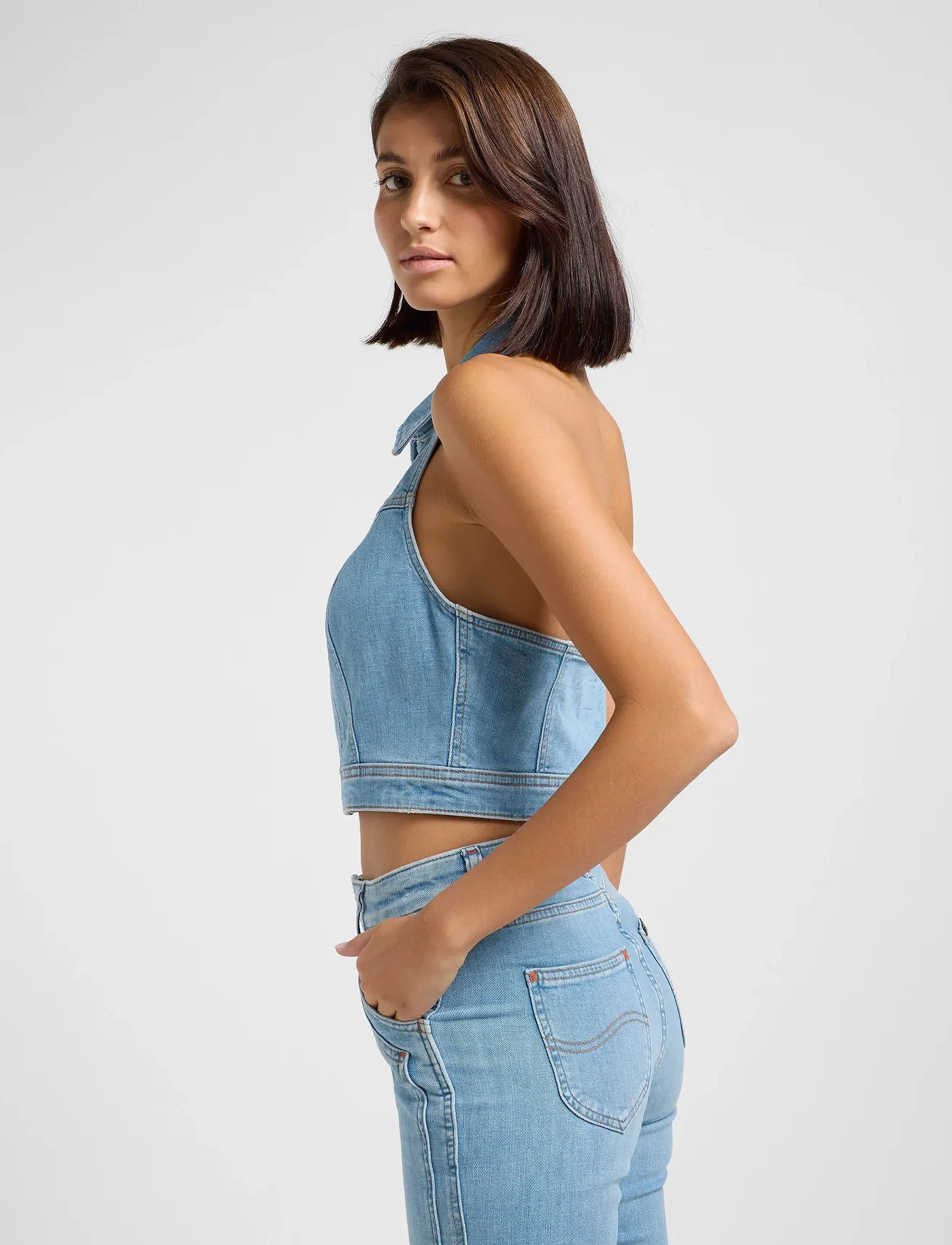 Lee Jeans - DOUBLE SEAMED HALTER - Ærmeløse toppe - minor key - 5
