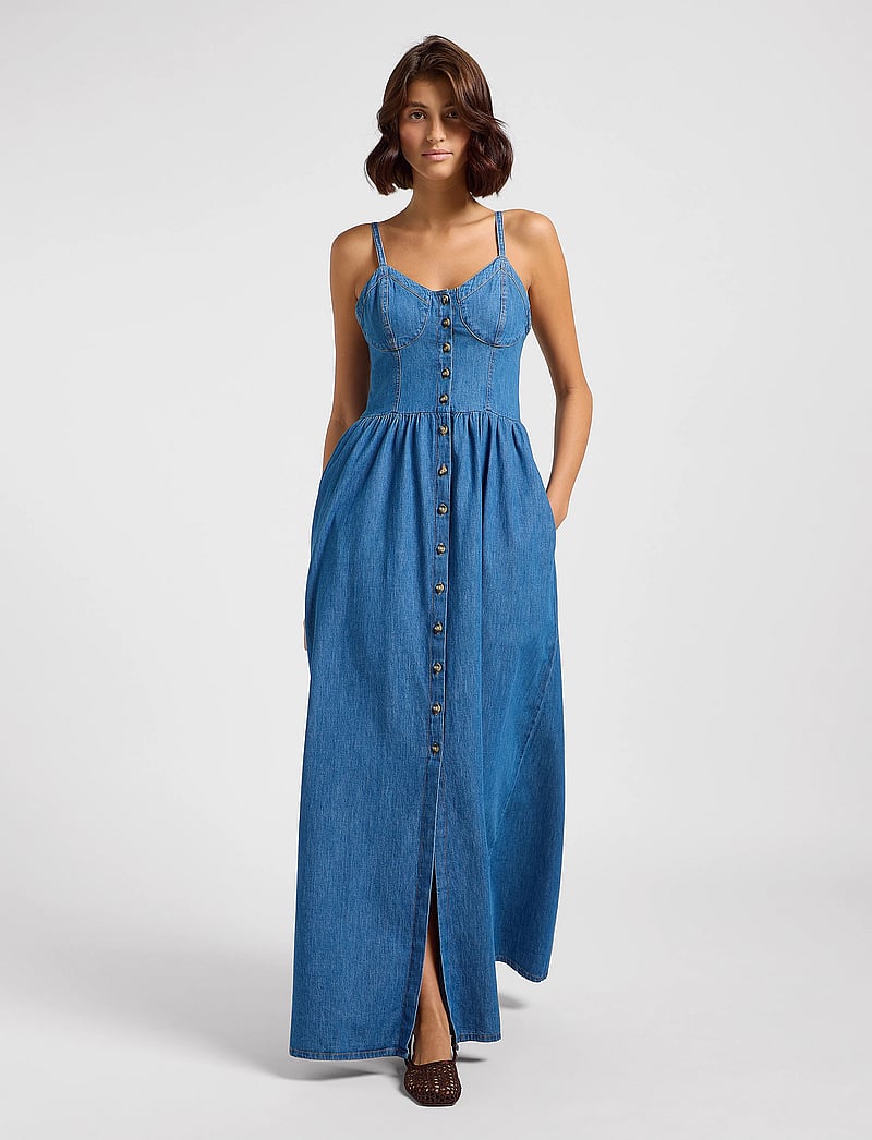 Lee Jeans Corset Maxi Dress denim dresses shop at Booztlet Lee Jeans Corset Maxi Dress denim dresses shop at Booztlet