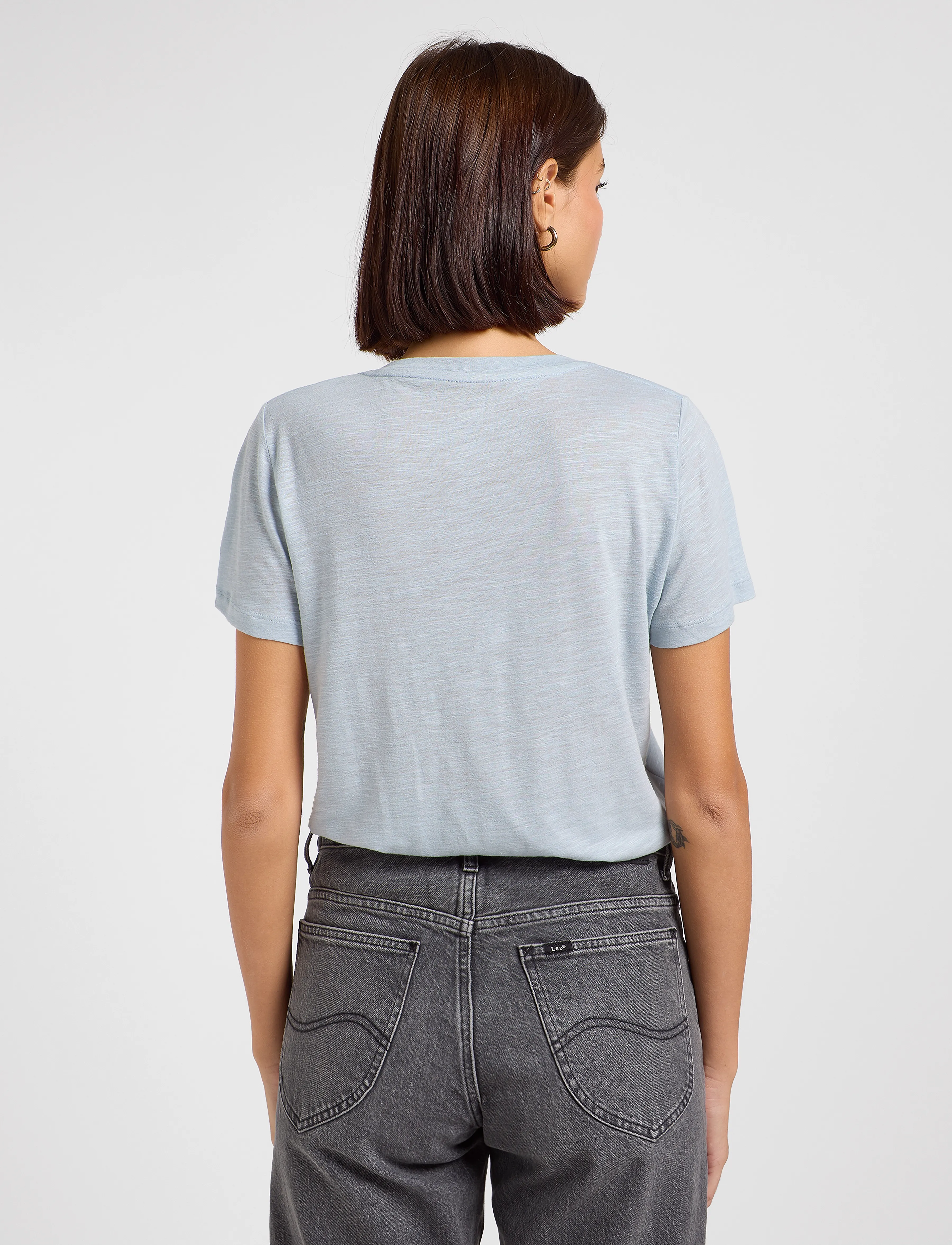 Lee Jeans - V Neck Tee - die niedrigsten preise - concrete gray - 3