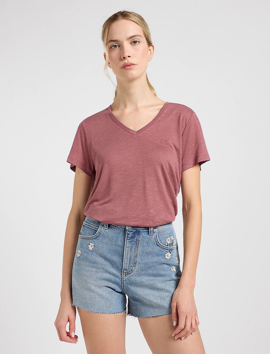 Lee Jeans - V Neck Tee - henna - 0