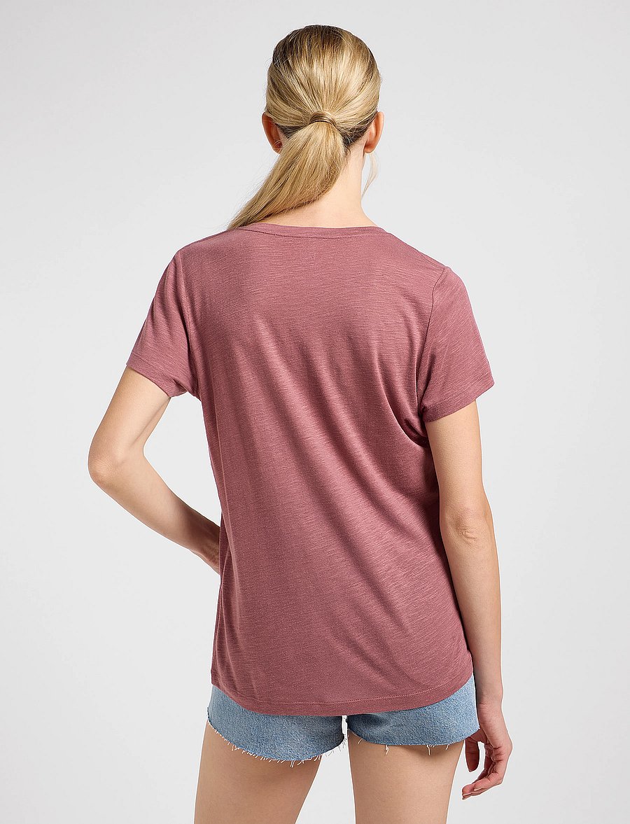Lee Jeans - V Neck Tee - henna - 3