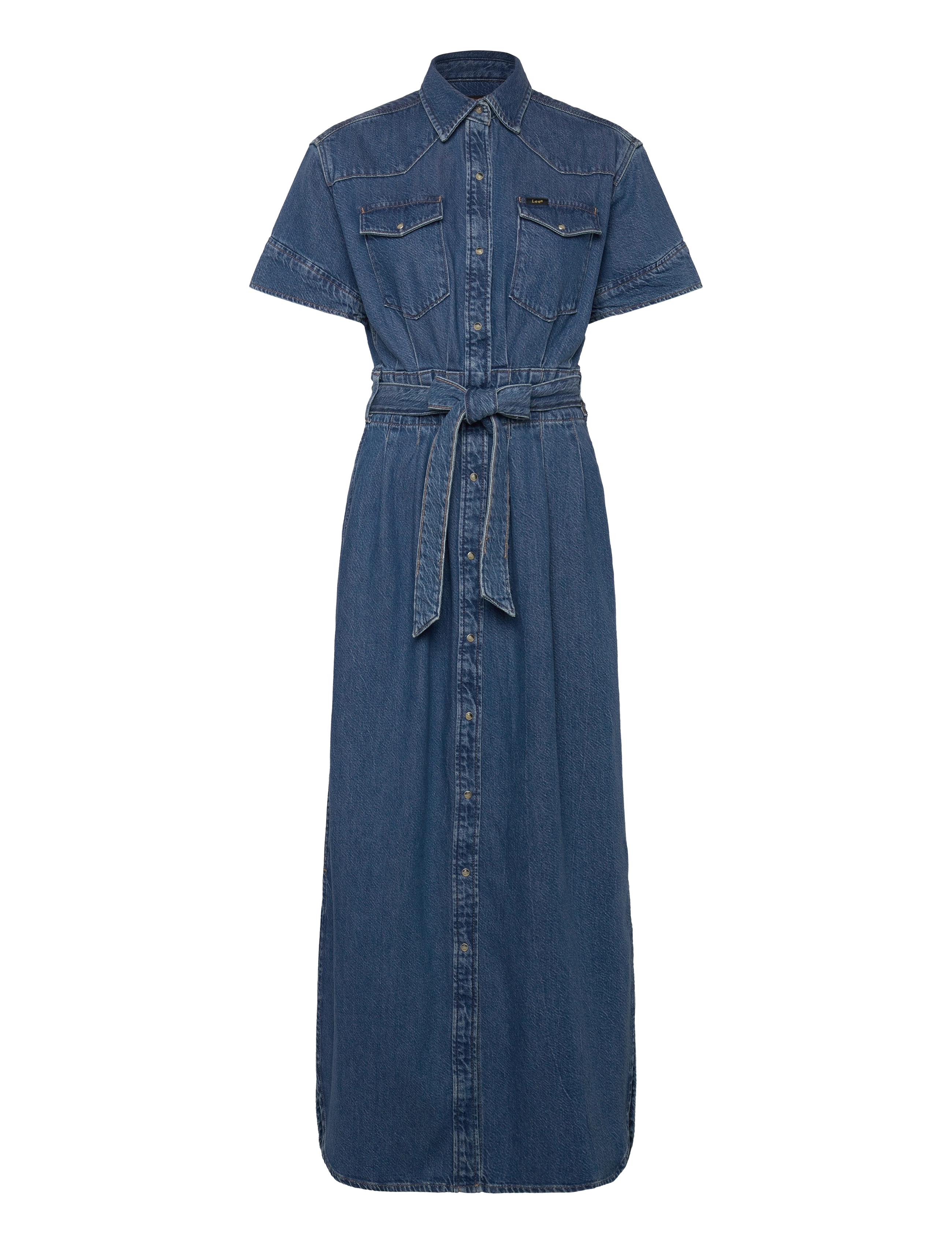 Lee Jeans - Ss Maxi Western Dress - berry bowl - 1