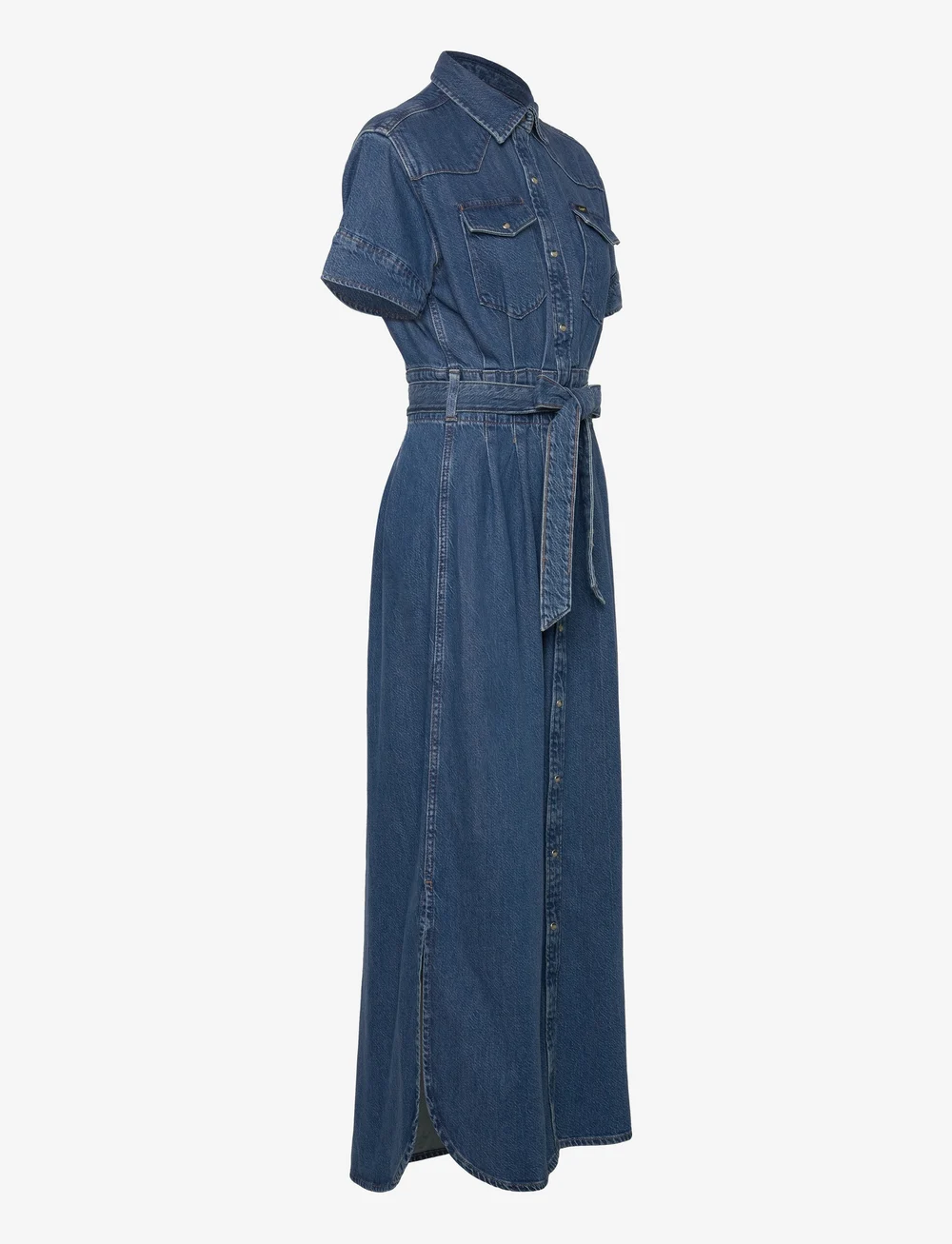 Lee Jeans - Ss Maxi Western Dress - skjortklänningar - berry bowl - 3