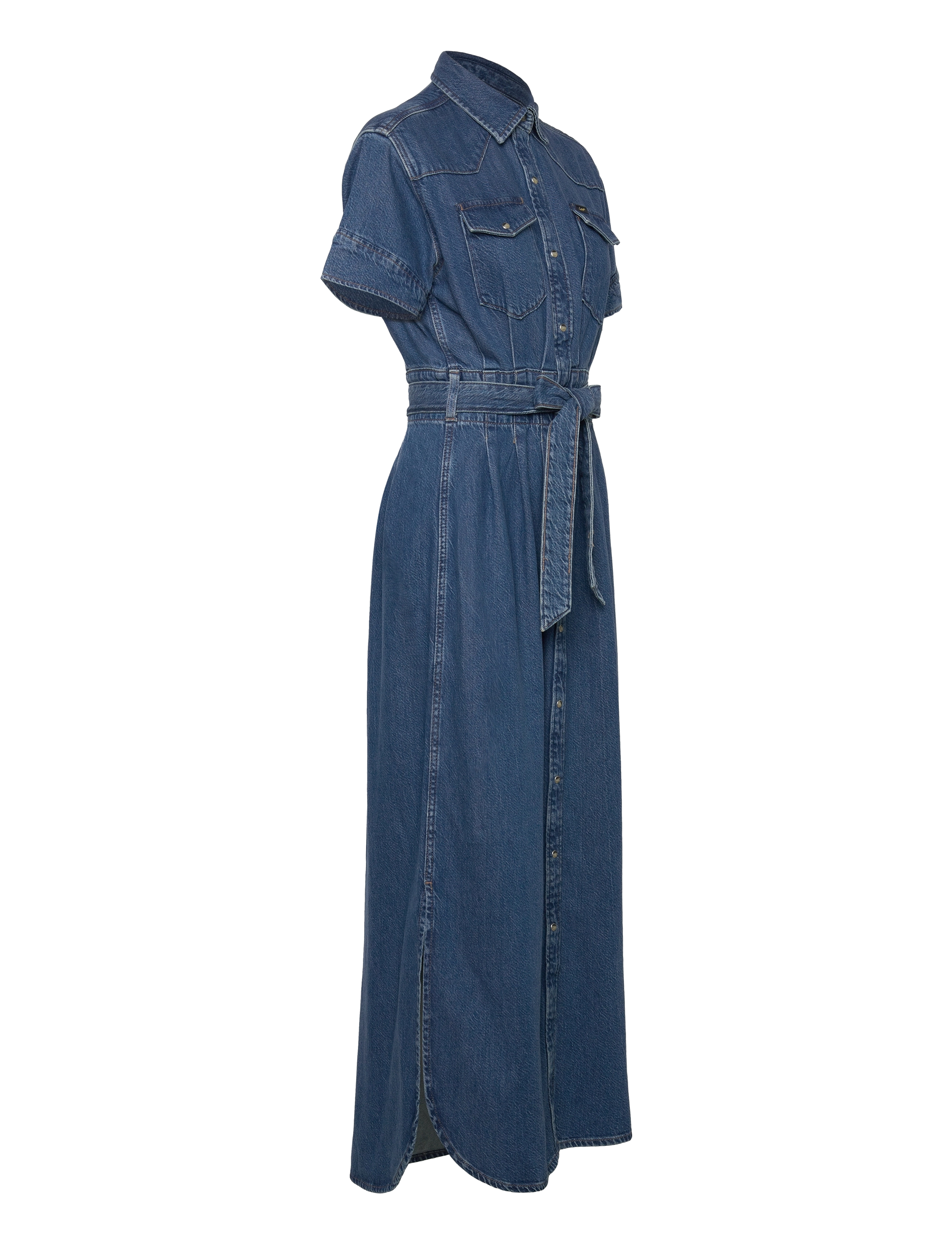 Lee Jeans - Ss Maxi Western Dress - berry bowl - 3