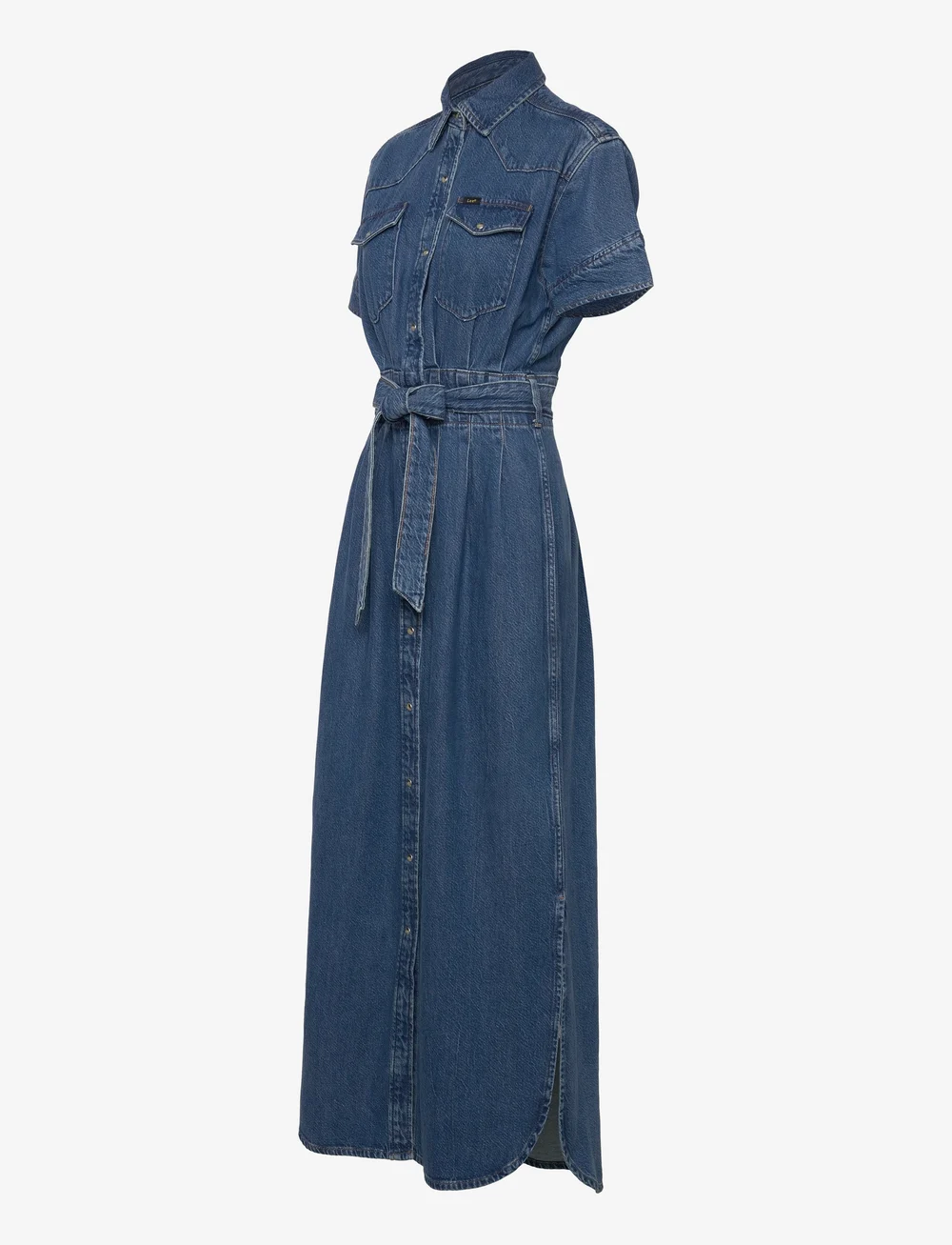 Lee Jeans - Ss Maxi Western Dress - skjortklänningar - berry bowl - 4