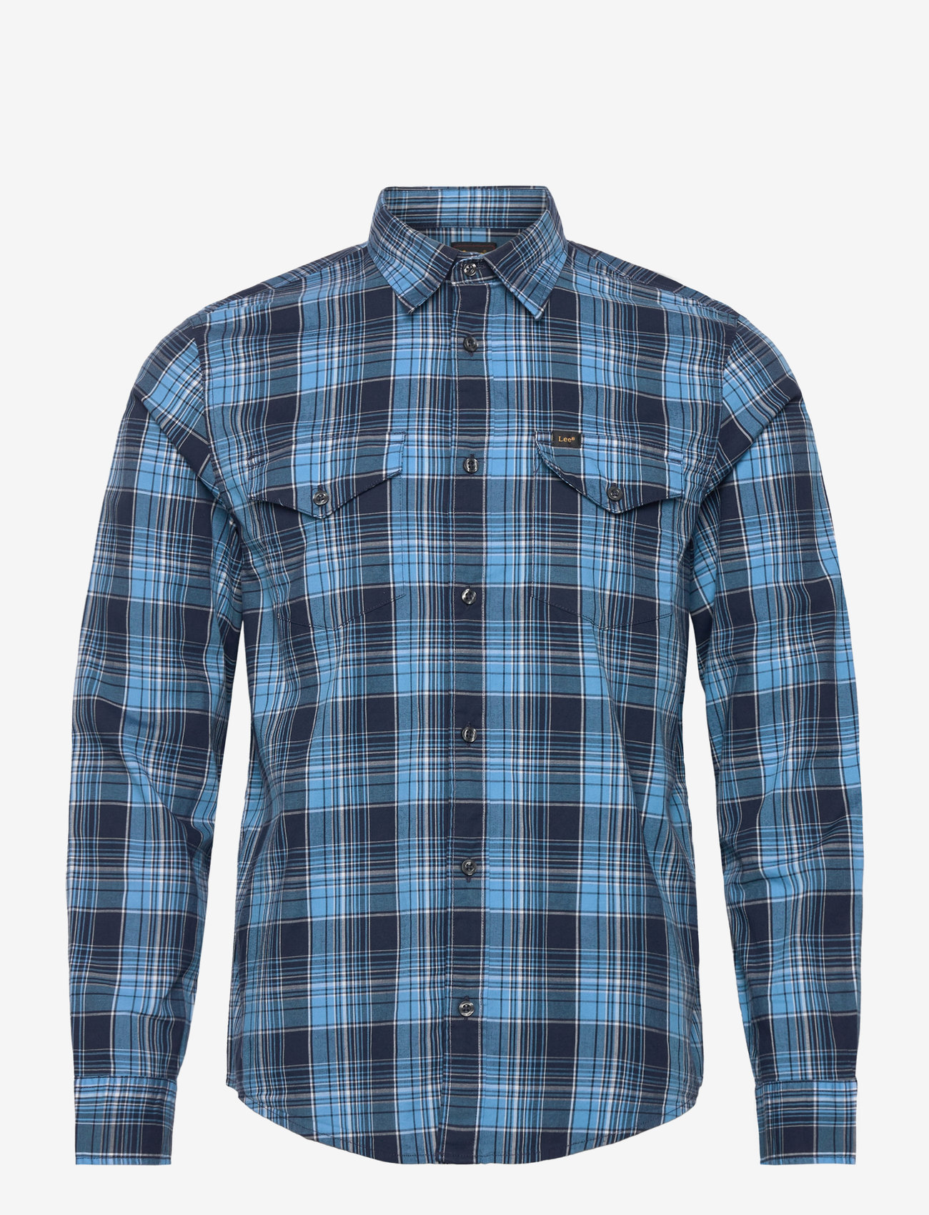 Lee Jeans - Regular Shirt - mænd - rivet navy ombre plaid - 0