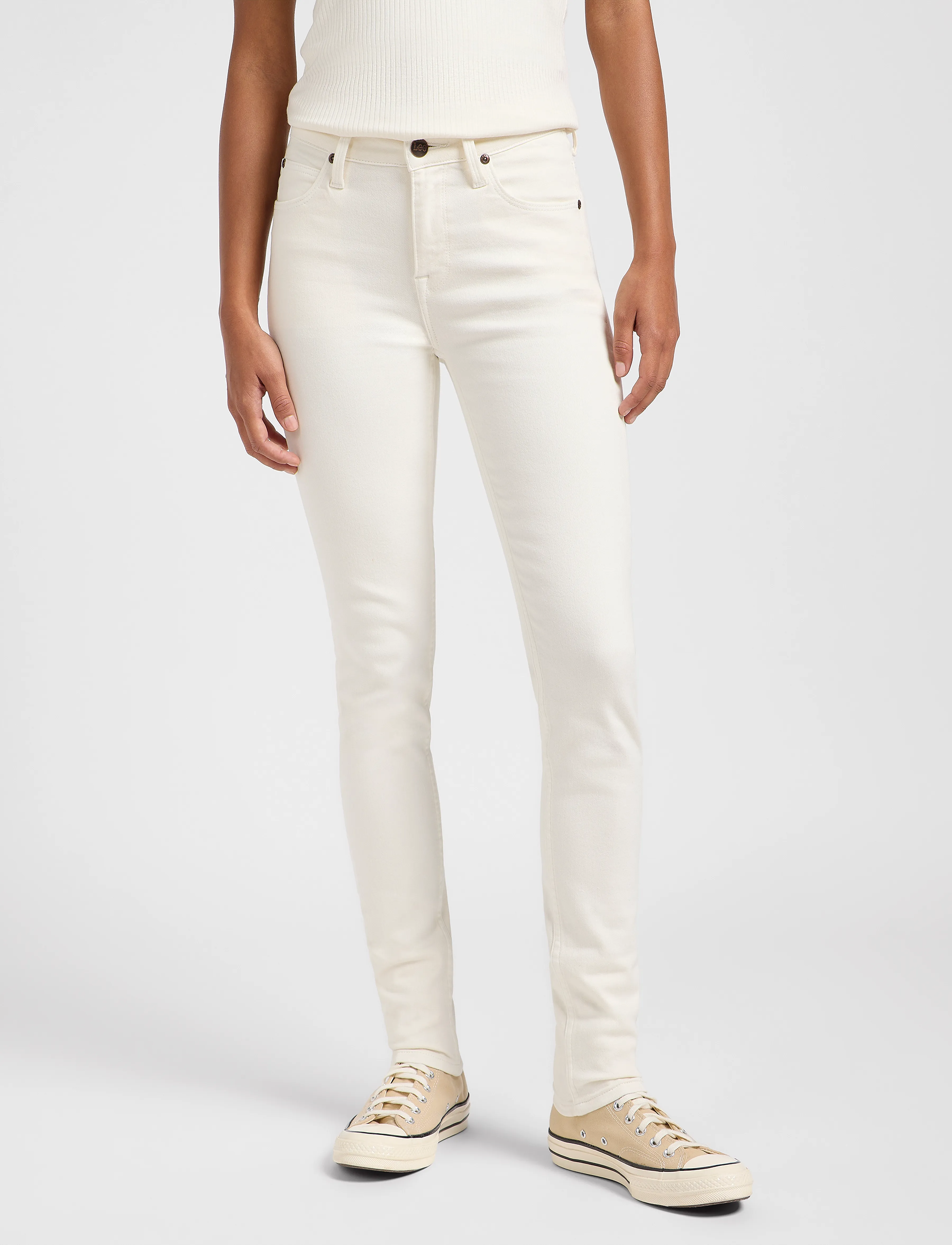 Lee Jeans Scarlett High - Lee Jeans - EVENING SAND / white