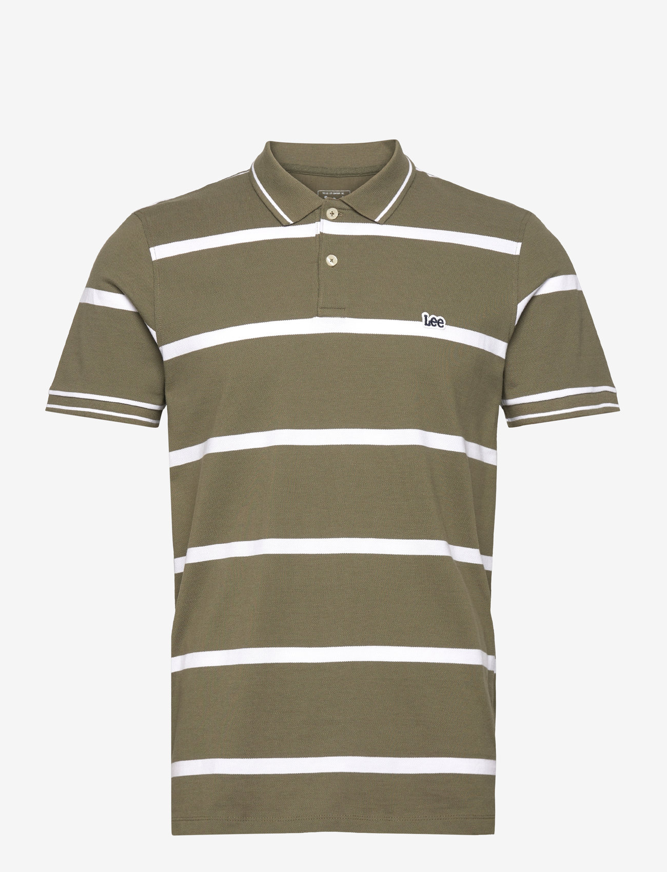 Lee Jeans - Pique Polo - short-sleeved polos - mercantile green stripe - 1