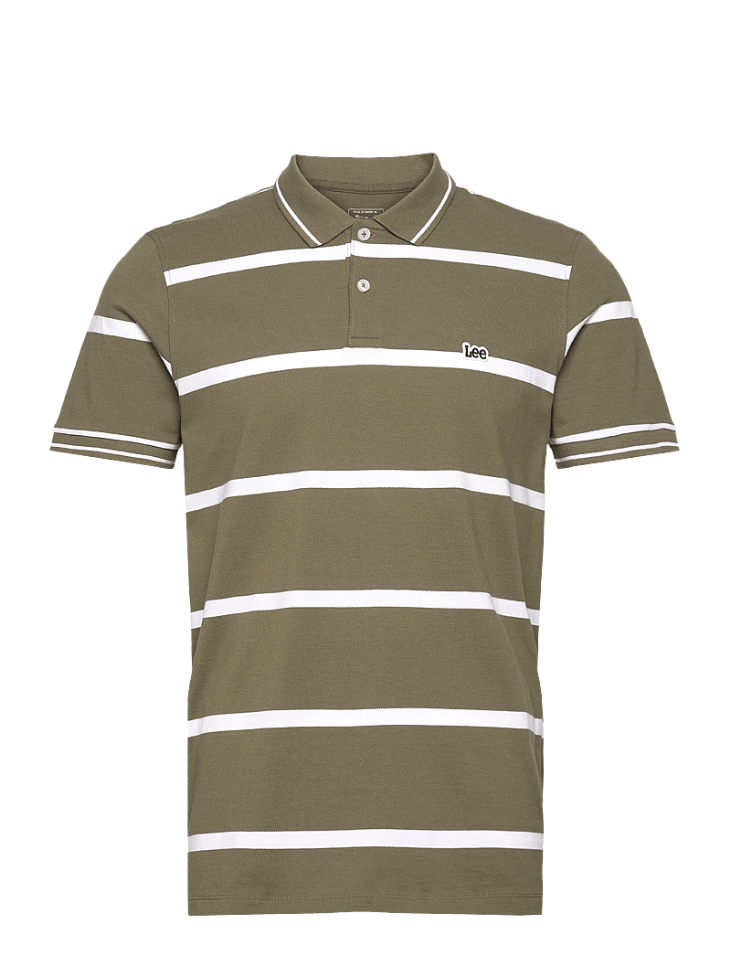 Lee Jeans - Pique Polo - short-sleeved polos - mercantile green stripe - 1