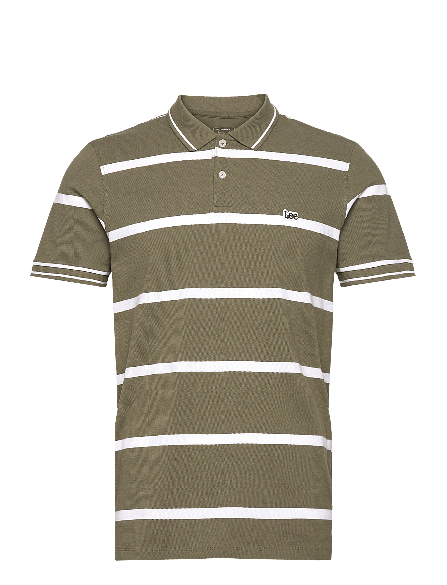 Lee Jeans - Pique Polo - kurzärmelig - mercantile green stripe - 1