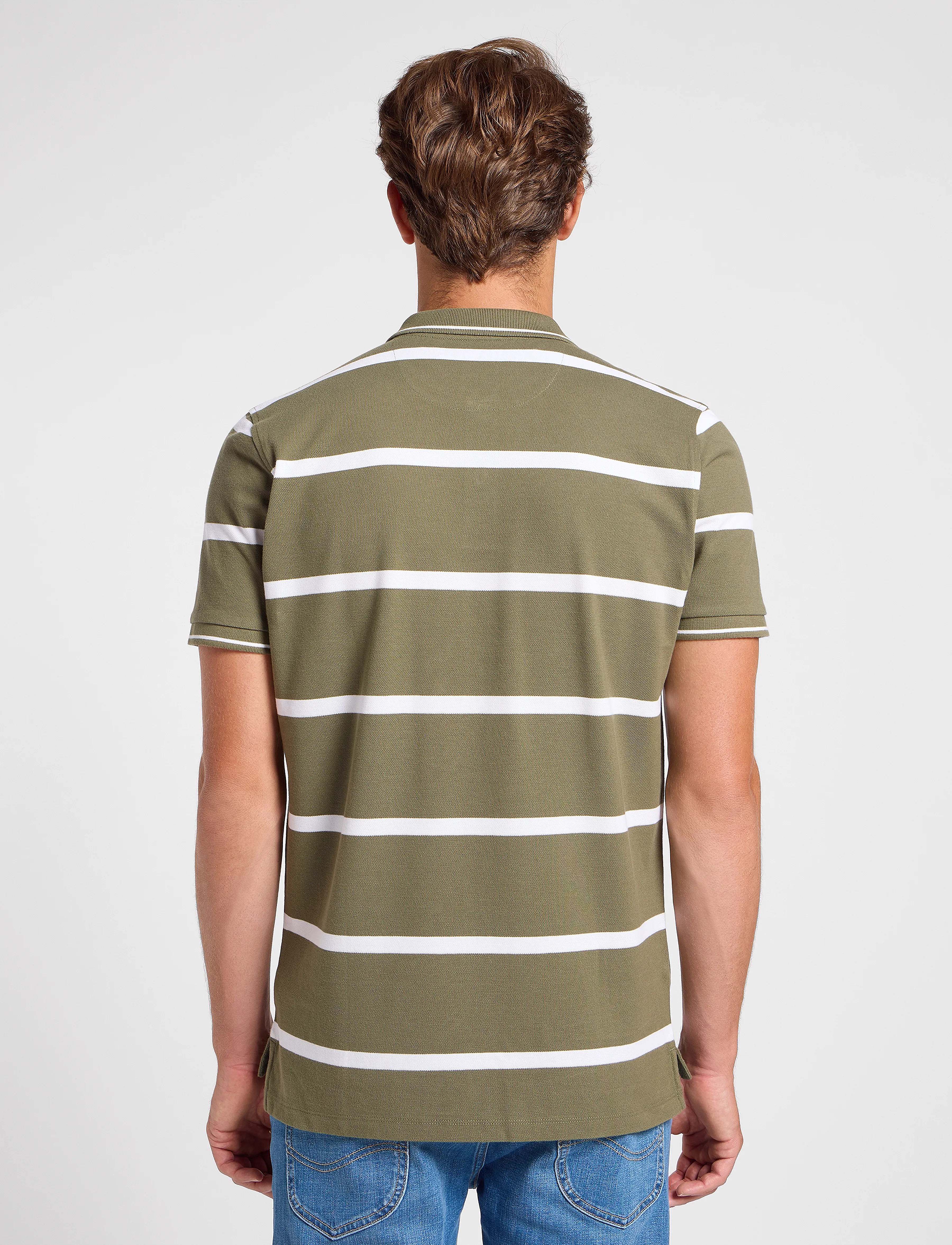 Lee Jeans - Pique Polo - laveste priser - mercantile green stripe - 3