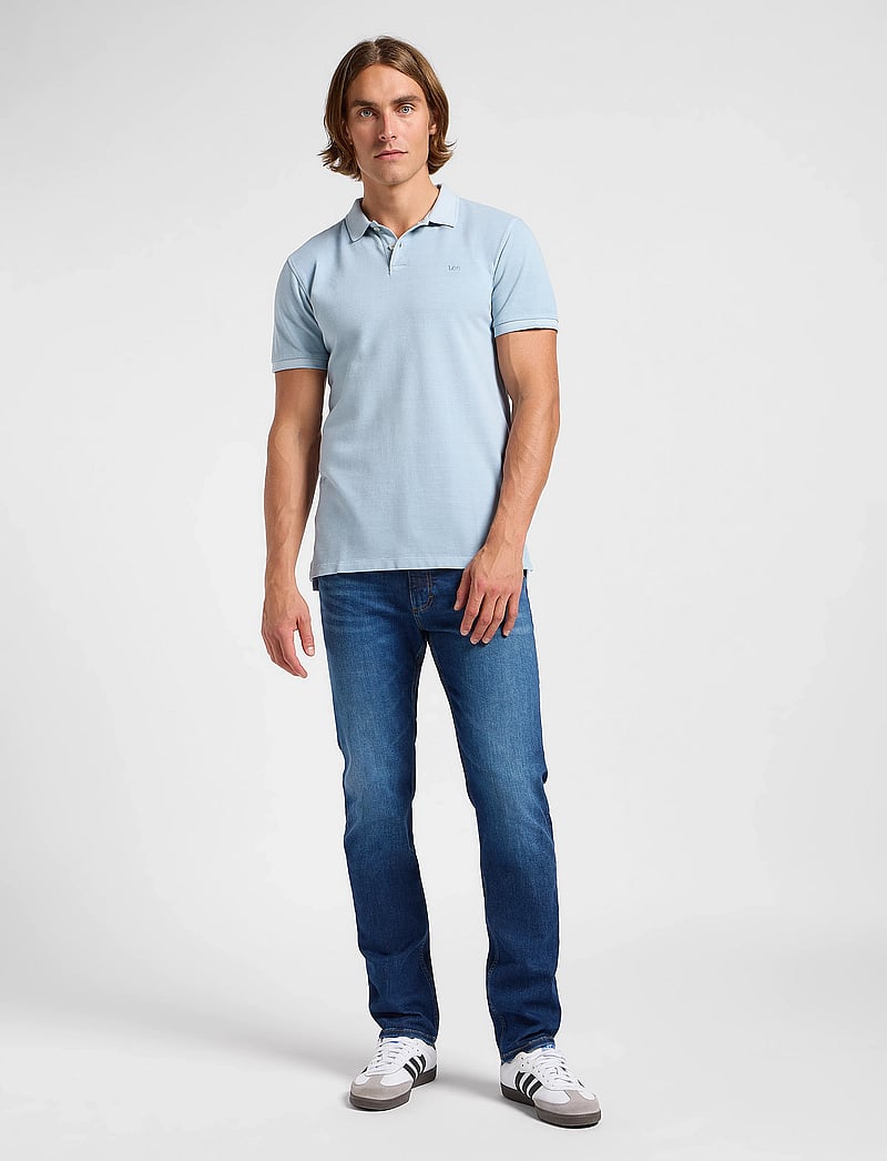 Lee Jeans - Garment Dye Polo - kortärmade pikéer - concrete gray - 4