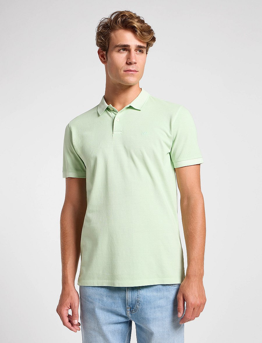 Lee Jeans - Garment Dye Polo - kurzärmelig - soft sage - 0