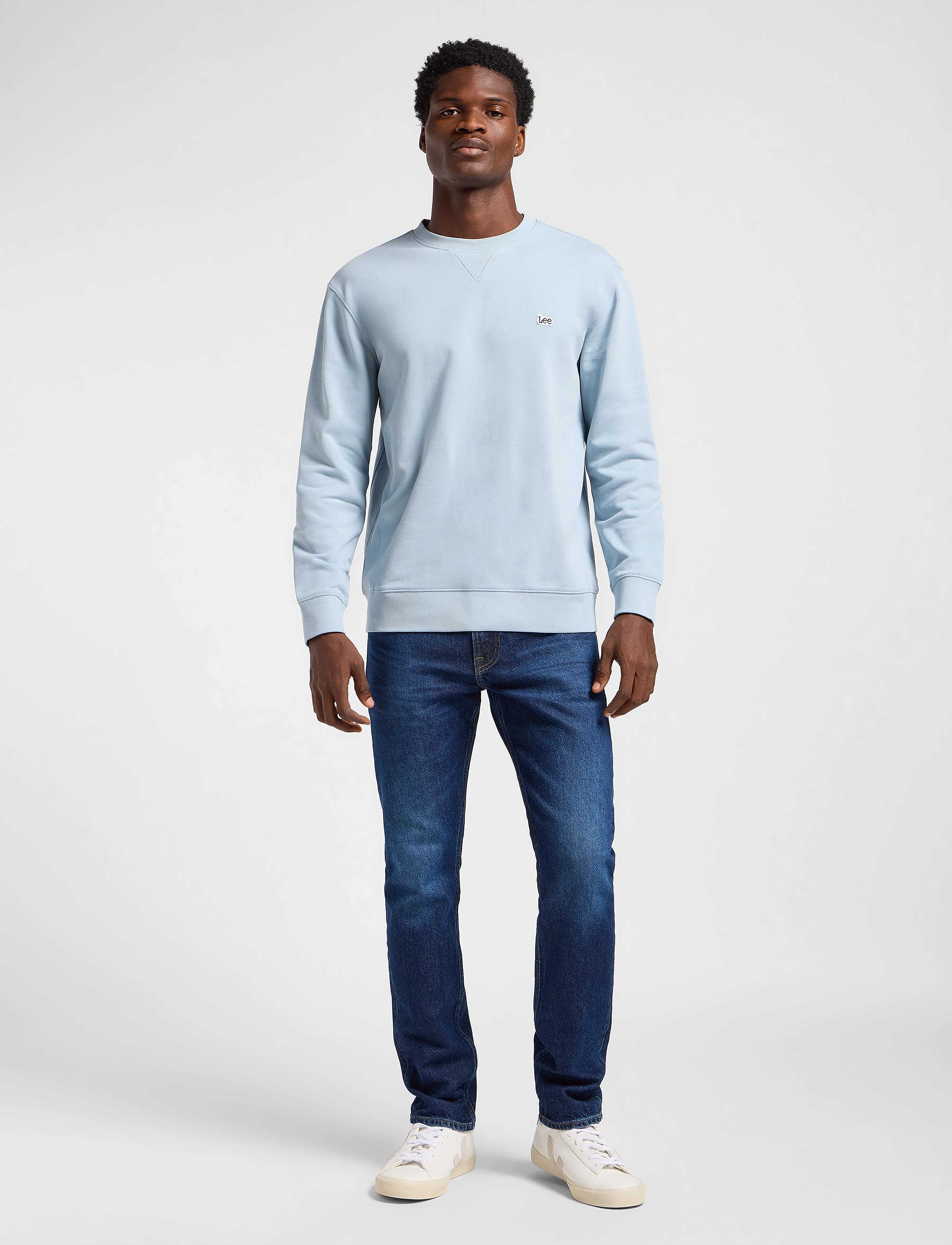 Lee Jeans - Patch Crew Sws - sweatshirts - concrete gray - 4
