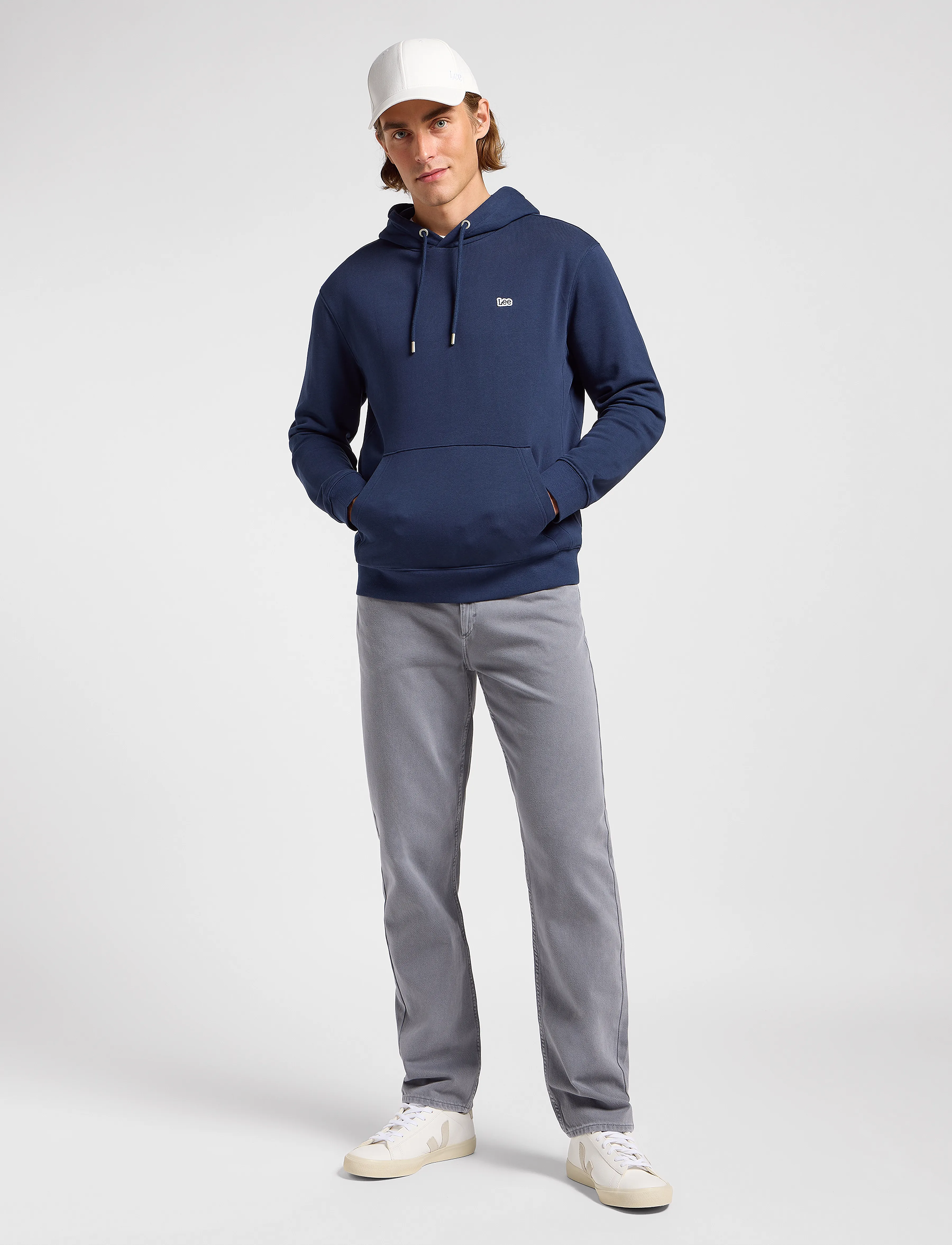 Lee Jeans - Plain Hoodie - dressipluusid - mood indigo - 4