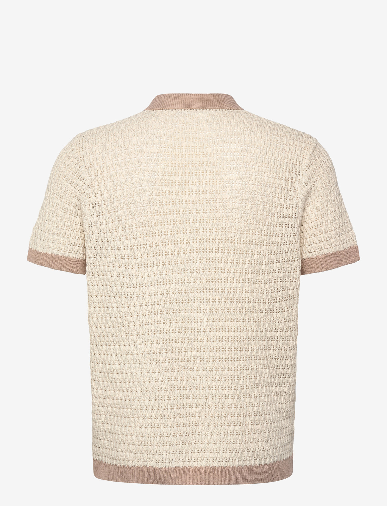 Lee Jeans - Ss Button Up Sweater Polo - soy bean - 2