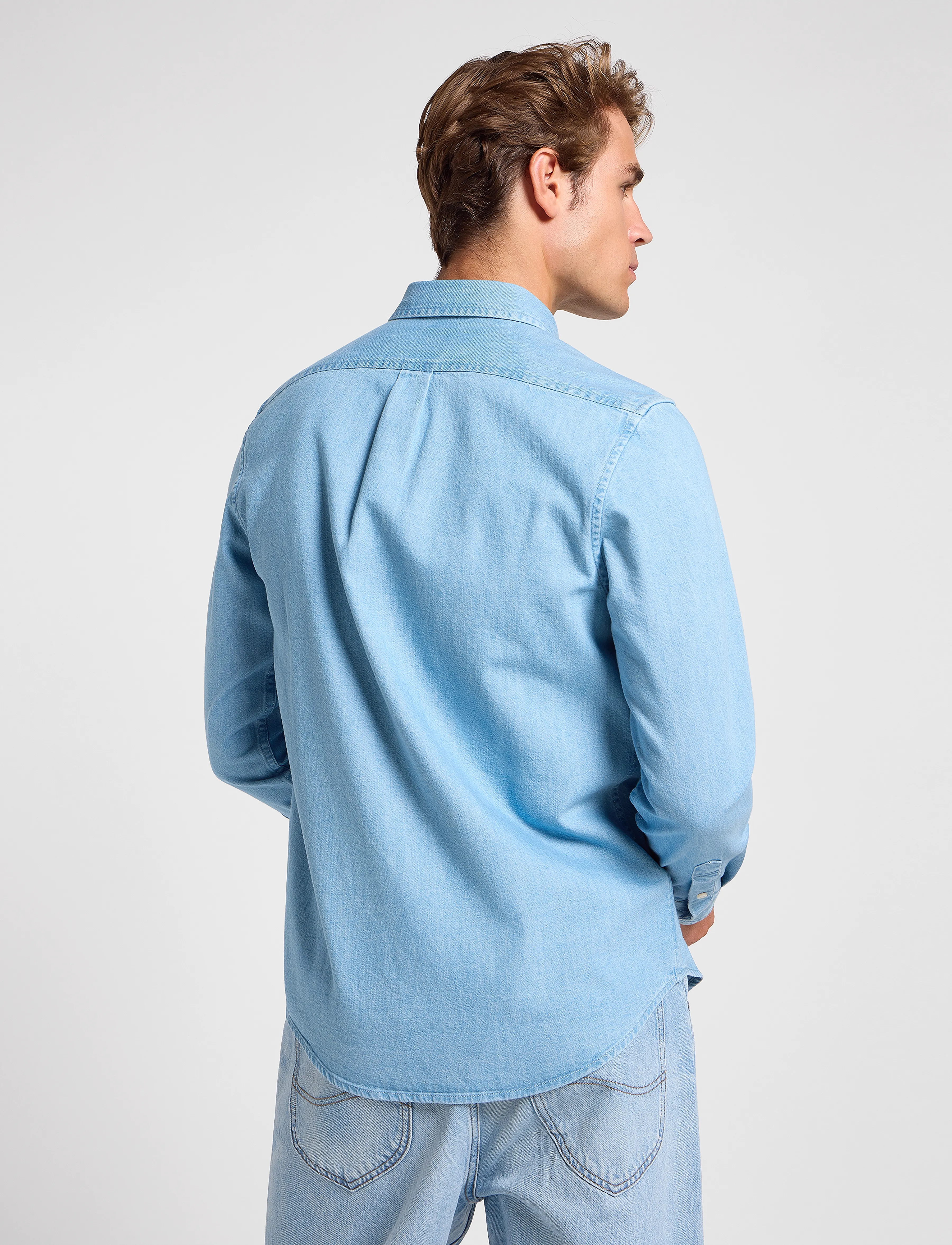 Lee Jeans - Lee Button Down - basic skjorter - lakeside wash - 3