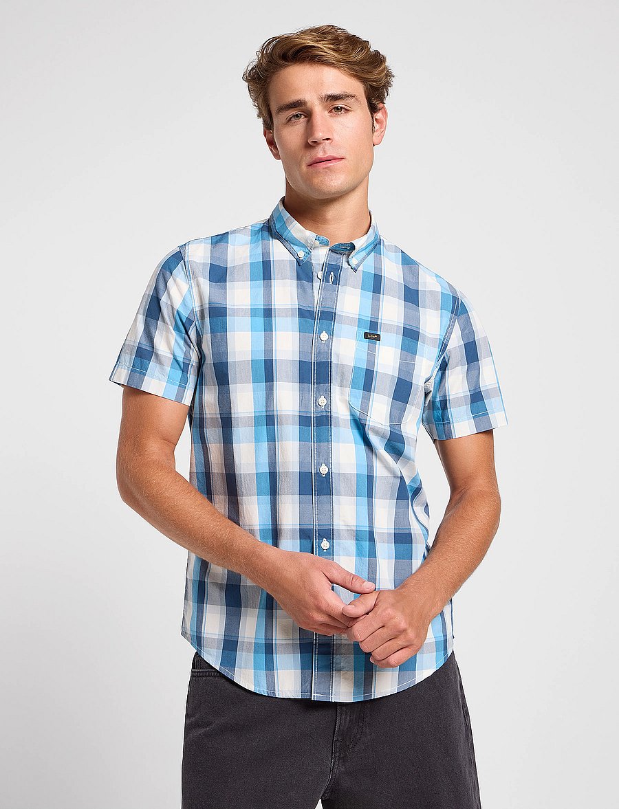 Lee Jeans - Lee Button Down Ss - kurzarmhemden - orion - 0