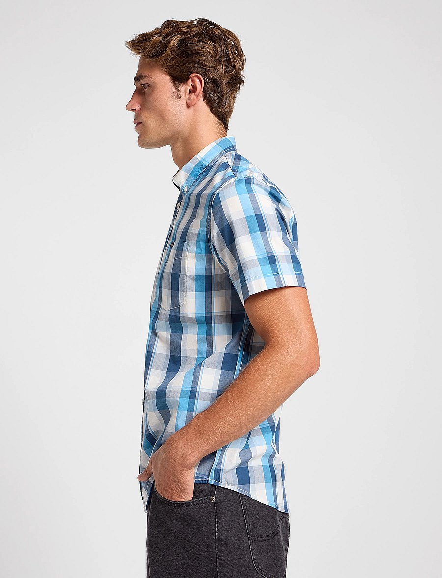 Lee Jeans - Lee Button Down Ss - kurzarmhemden - orion - 5