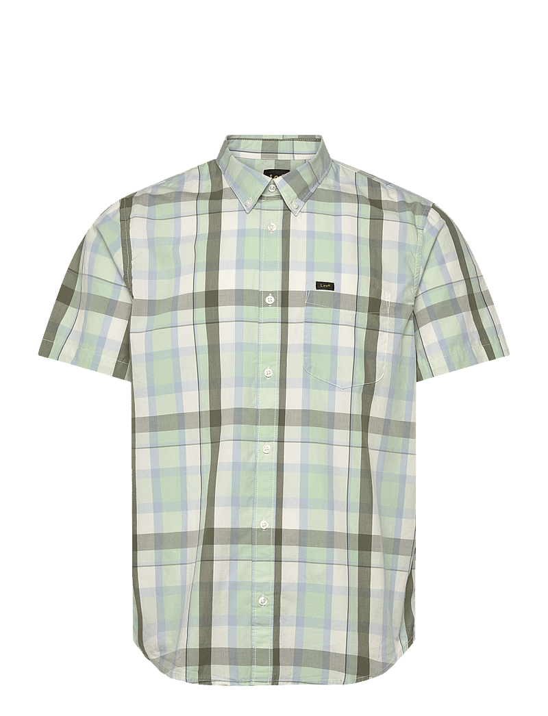 Lee Jeans - Lee Button Down Ss - kortärmade skjortor - concrete sage - 1