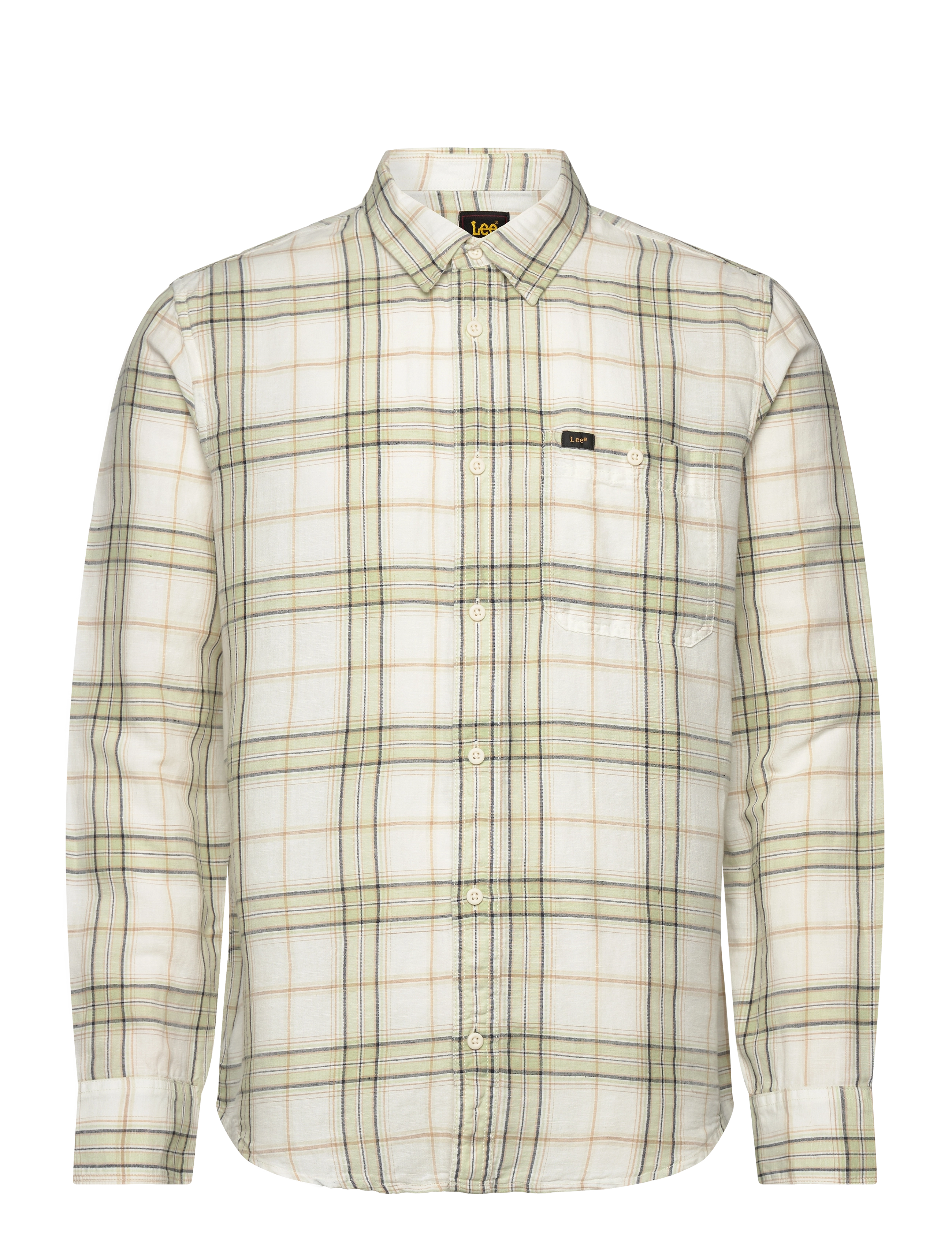Lee Jeans Leesure Shirt, Mænd, Ternet Skjorte, Hvid, Str: S