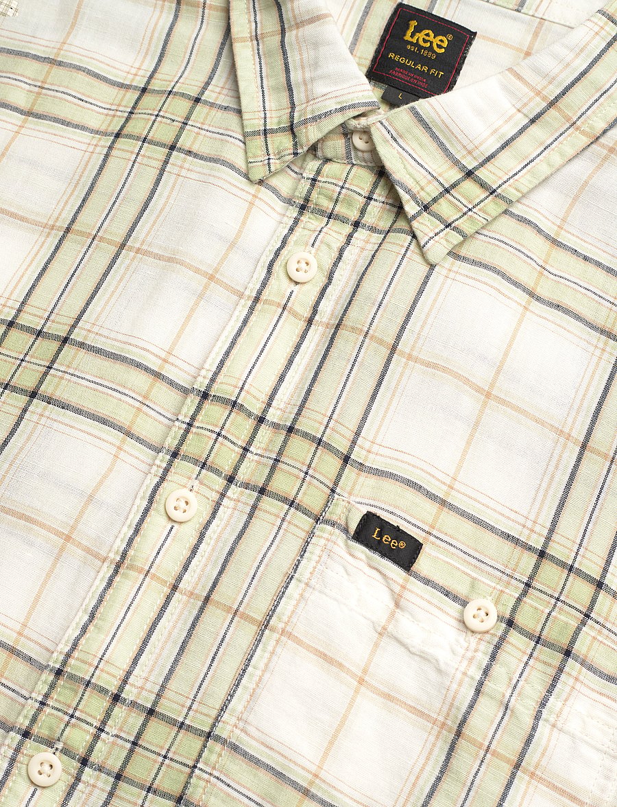 Lee Jeans - Leesure Shirt - linen shirts - sage - 3