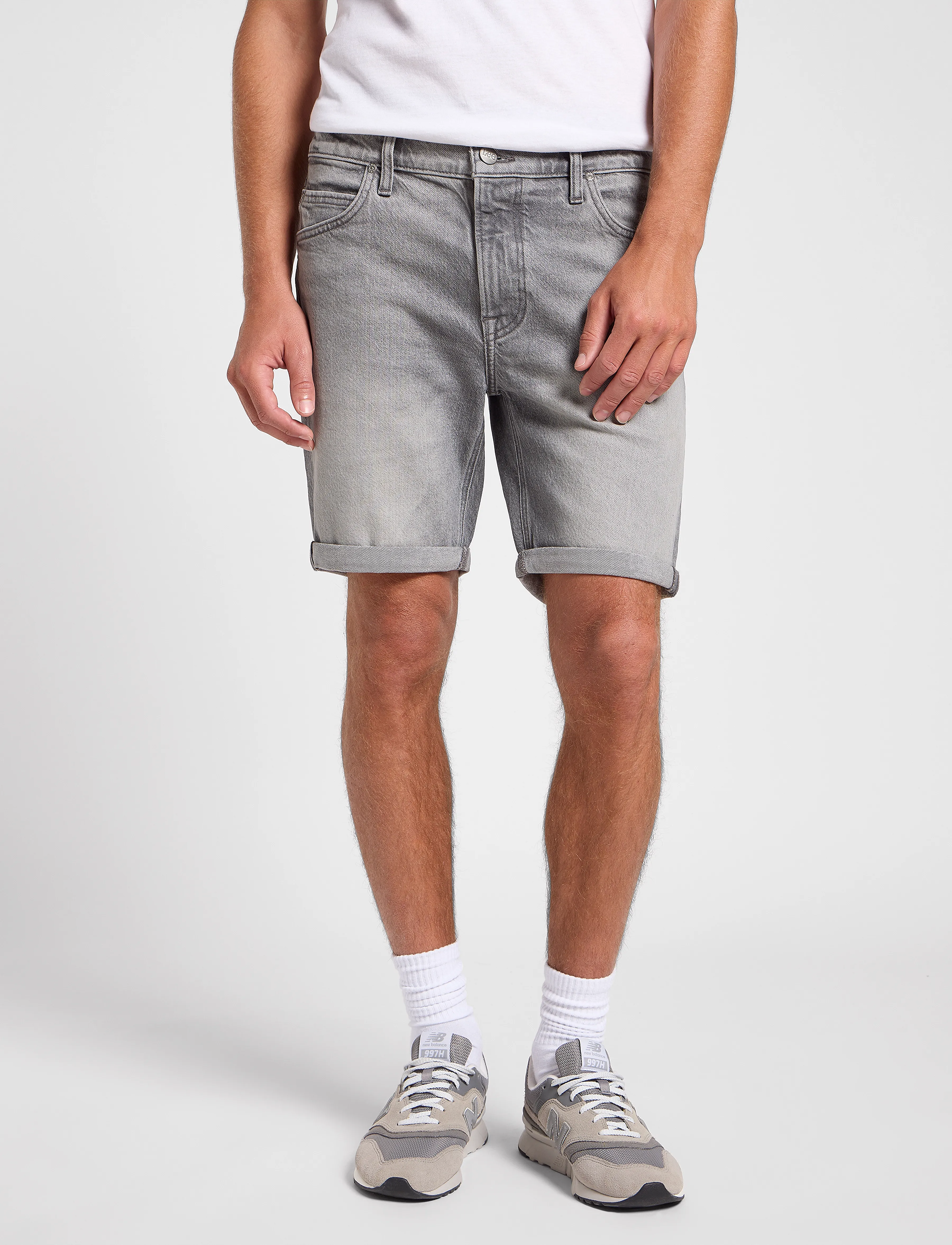 Lee Jeans Rider Short, 29, Grey, Shorts > Denim, Herre