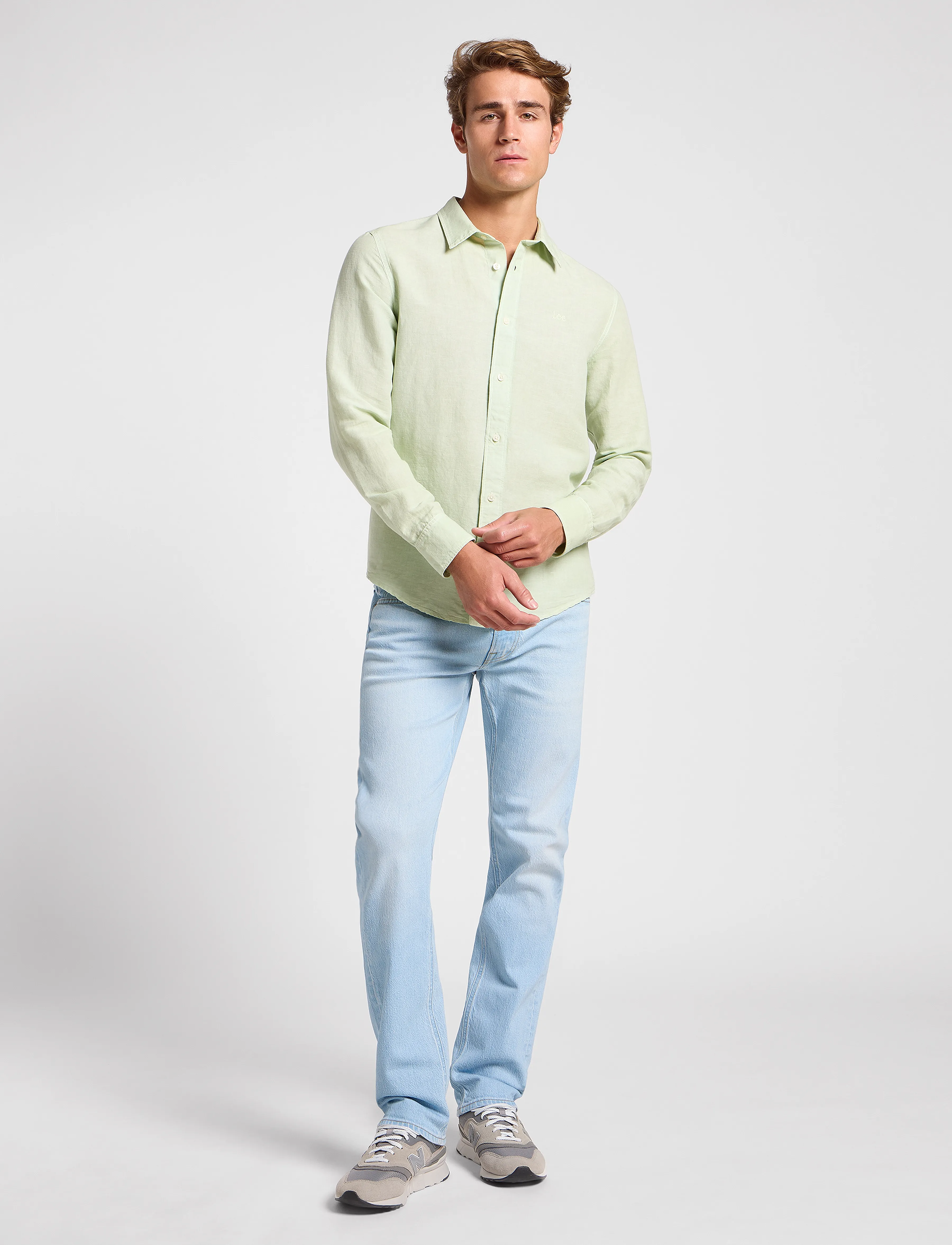 Lee Jeans - Patch Shirt - linskjorter - soft sage - 4