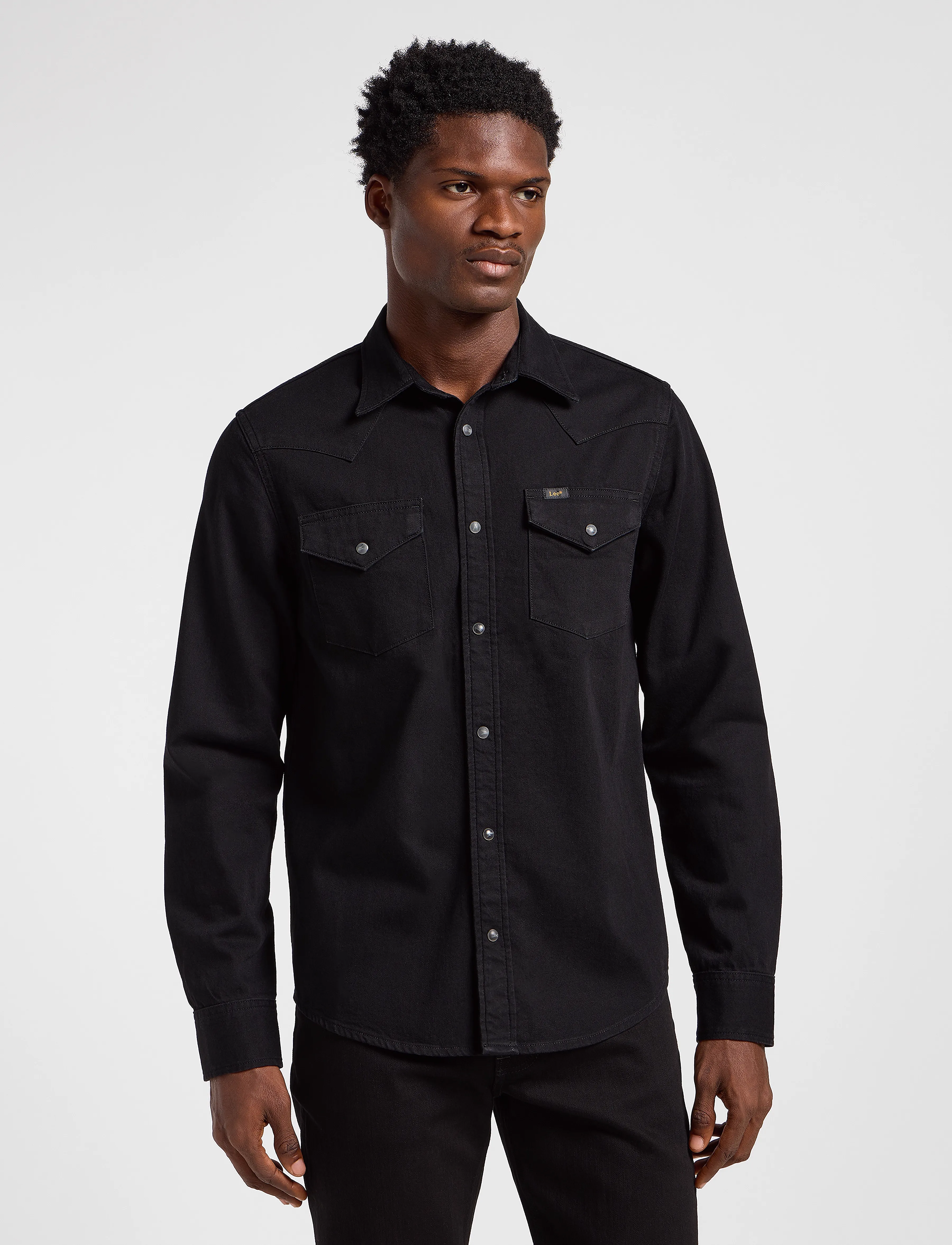 Lee Jeans - REGULAR WESTERN SHIRT - casual hemden - black - 1