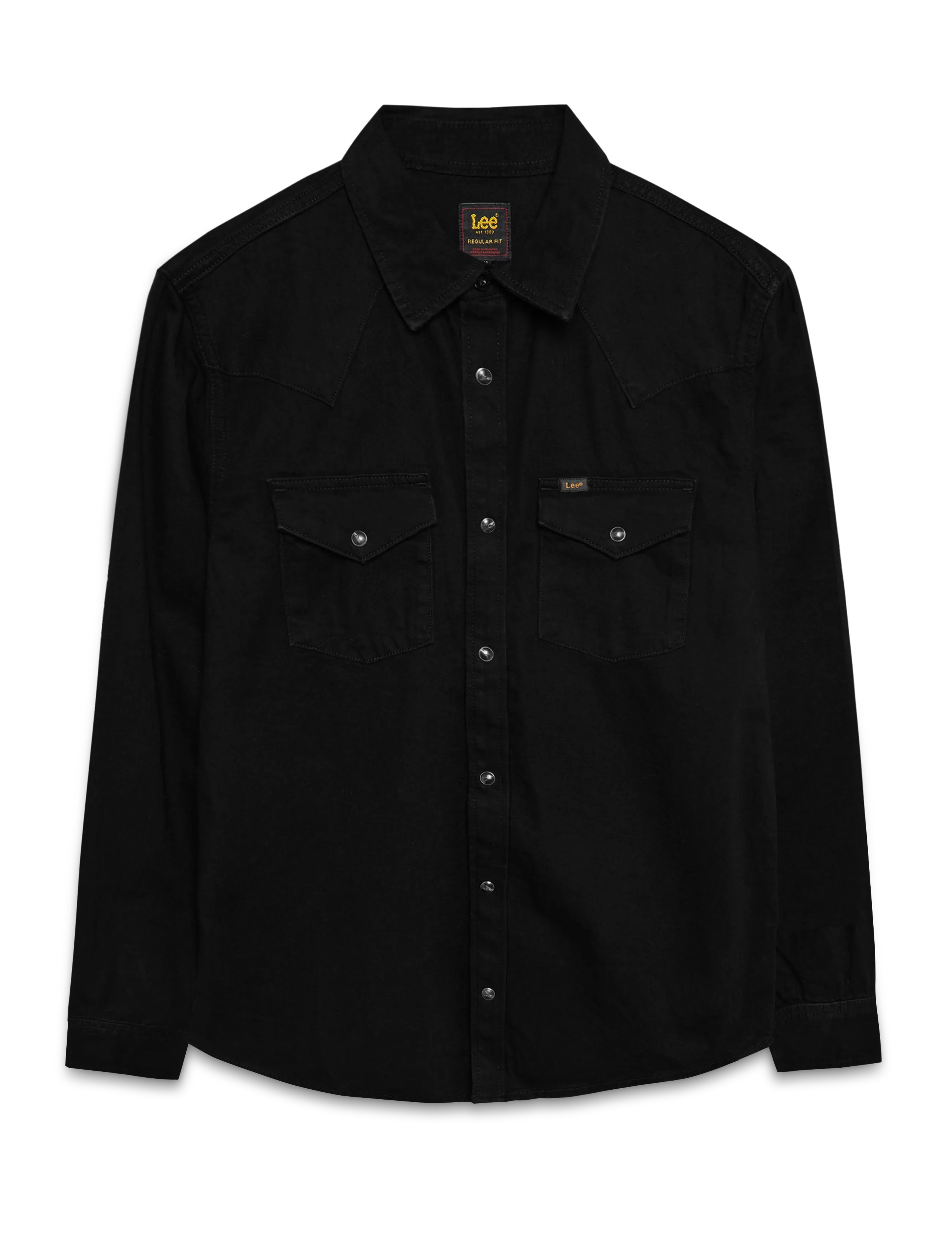 REGULAR WESTERN SHIRT - BLACK