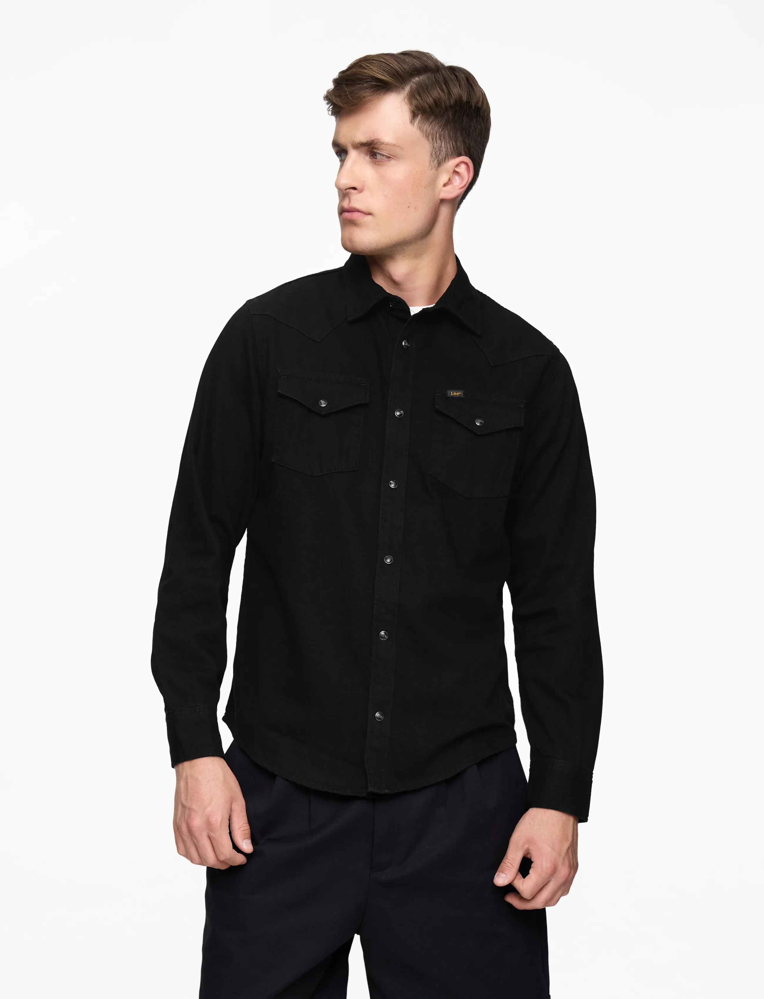 Lee Jeans REGULAR WESTERN SHIRT - Kleidung - BLACK / black