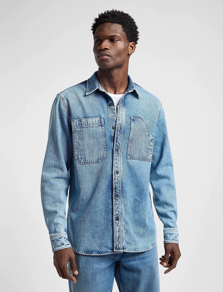 Lee Jeans - Engineer Overshirt - jeanshemden - blue meadow wash - 0