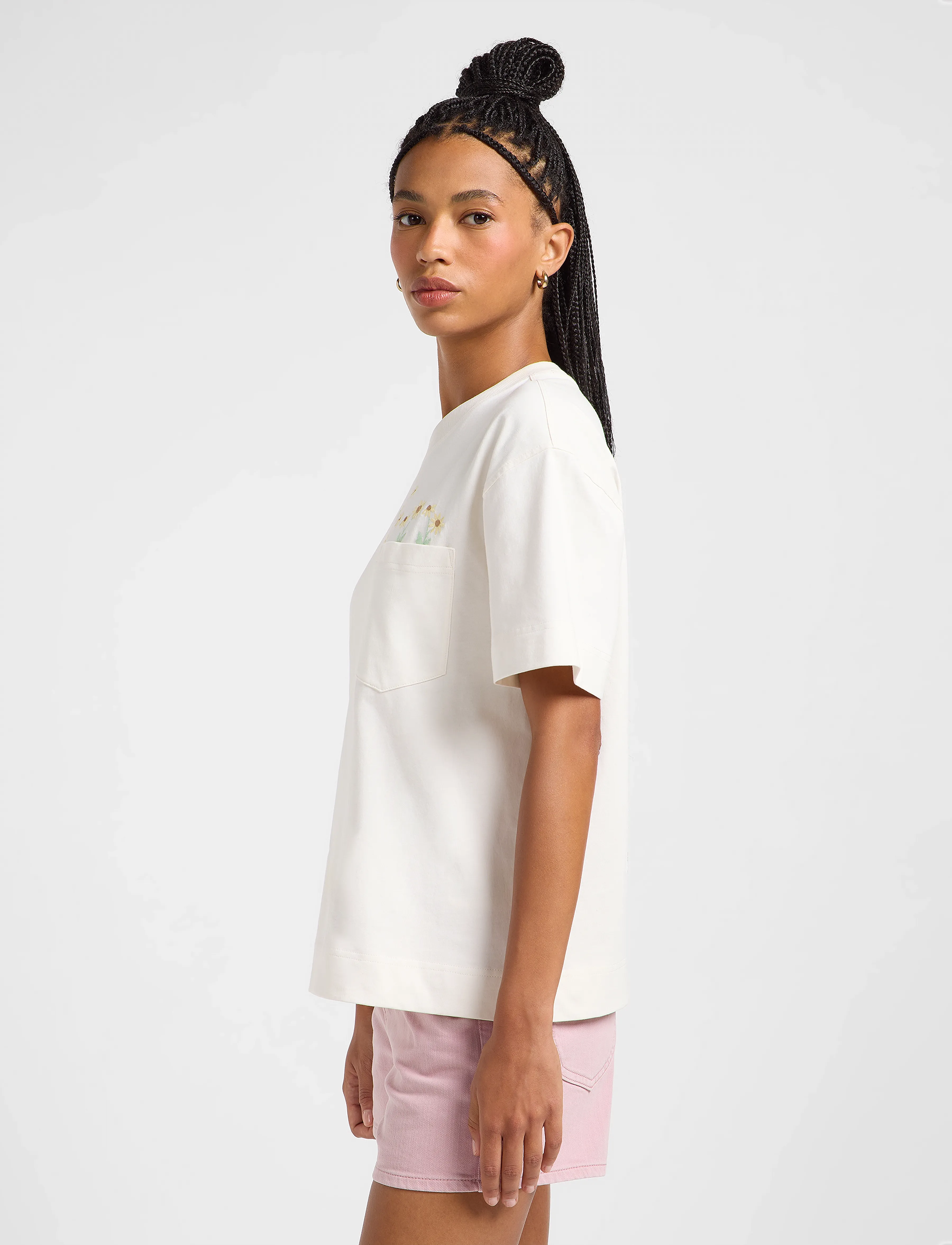 Lee Jeans - Embroidery Pocket Tee - ecru - 5