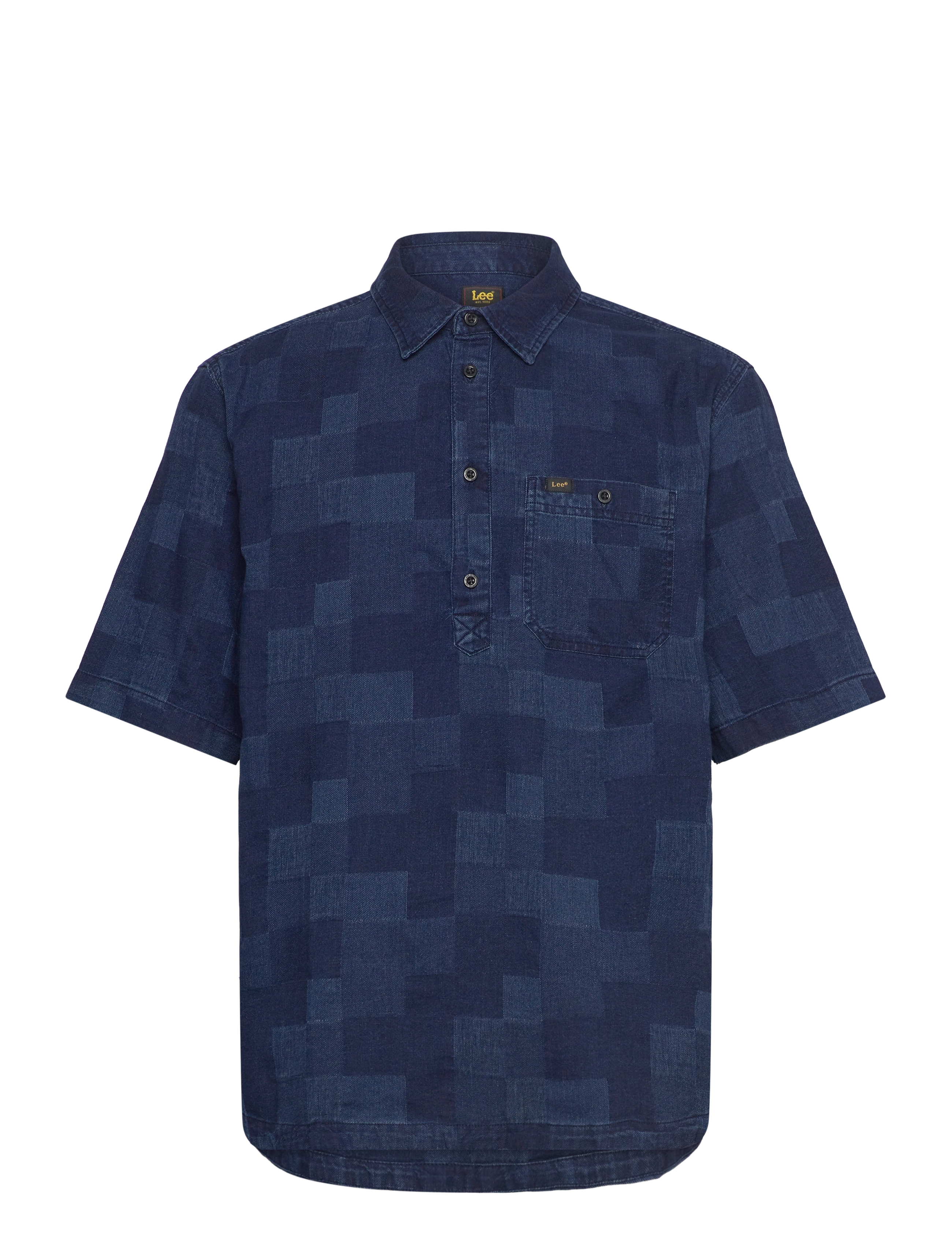 INDIGO PATCHWORK DOBBY