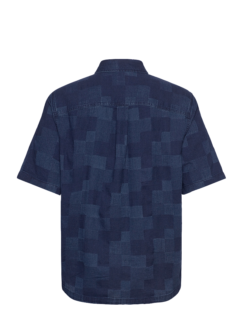 Lee Jeans - Popover Shirt Ss - kurzarmhemden - indigo patchwork dobby - 2
