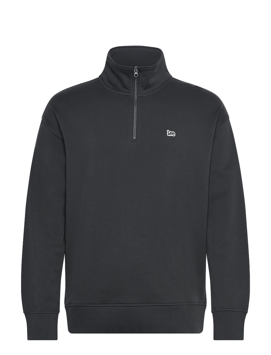 Lee Jeans - Half Zip Sweatshirt - puhkuse põhitooted - washed black - 1