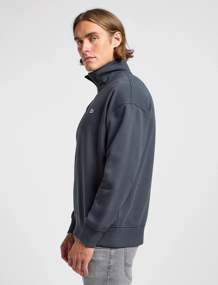 Lee Jeans - Half Zip Sweatshirt - puhkuse põhitooted - washed black - 5