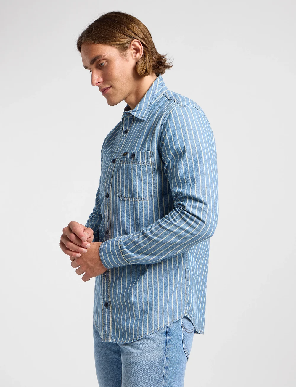 Lee Jeans - Leesure Shirt - triibulised särgid - indigo dobby - 5