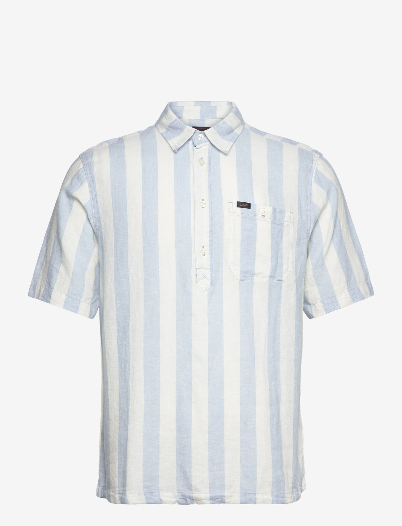 Lee Jeans - Popover Shirt Ss - linneskjortor - shy blue - 1