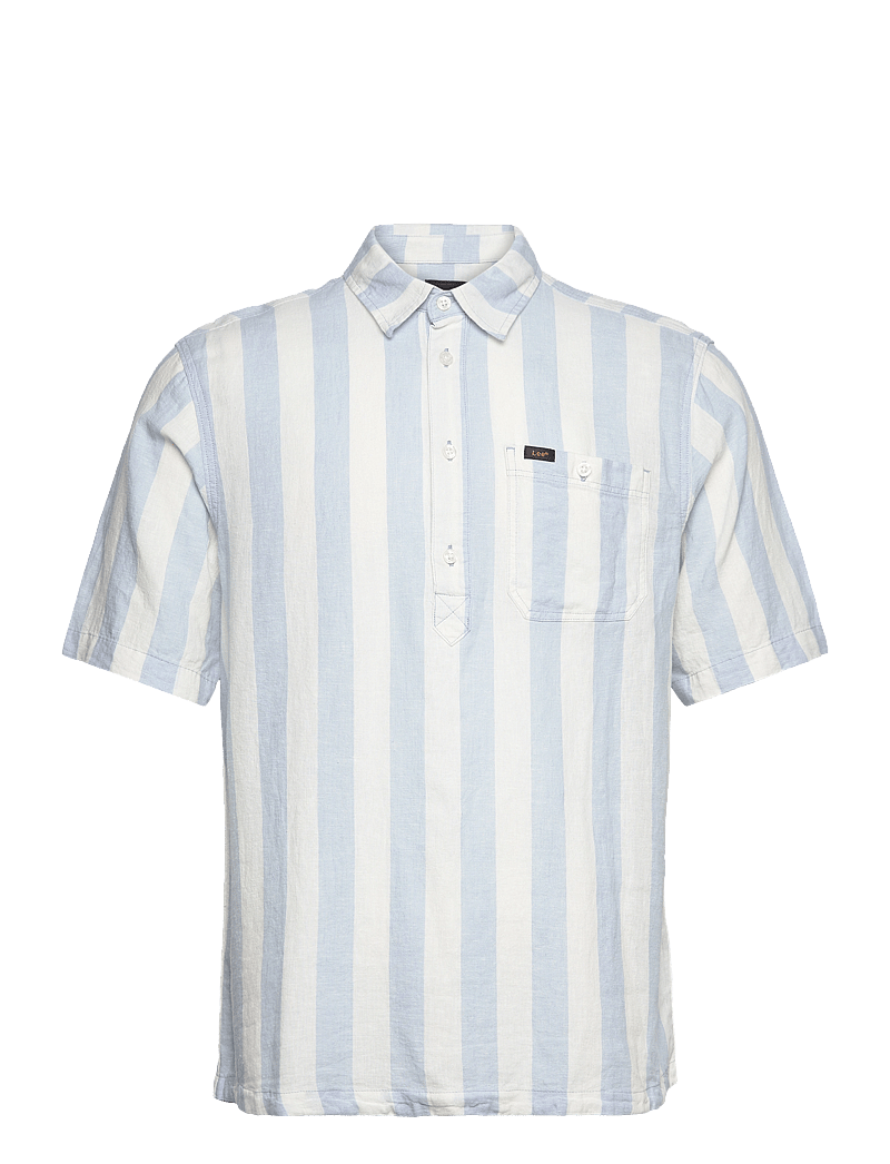 Lee Jeans - Popover Shirt Ss - linneskjortor - shy blue - 1