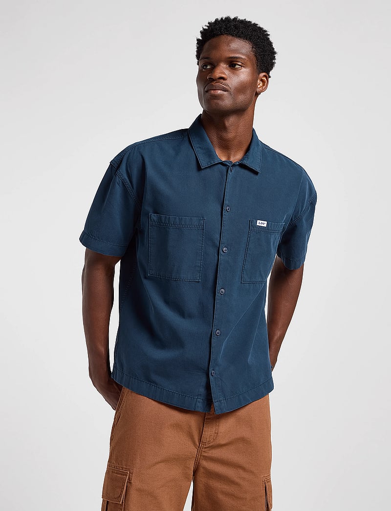 Lee Jeans - Lee Mechanic Shirt - kurzarmhemden - rivet navy - 0