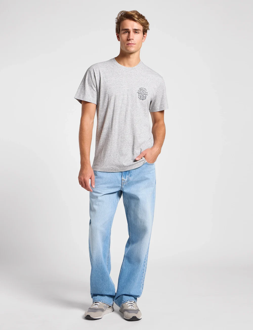 Lee Jeans - Relaxed Tee - kurzärmelig - grey mele - 3