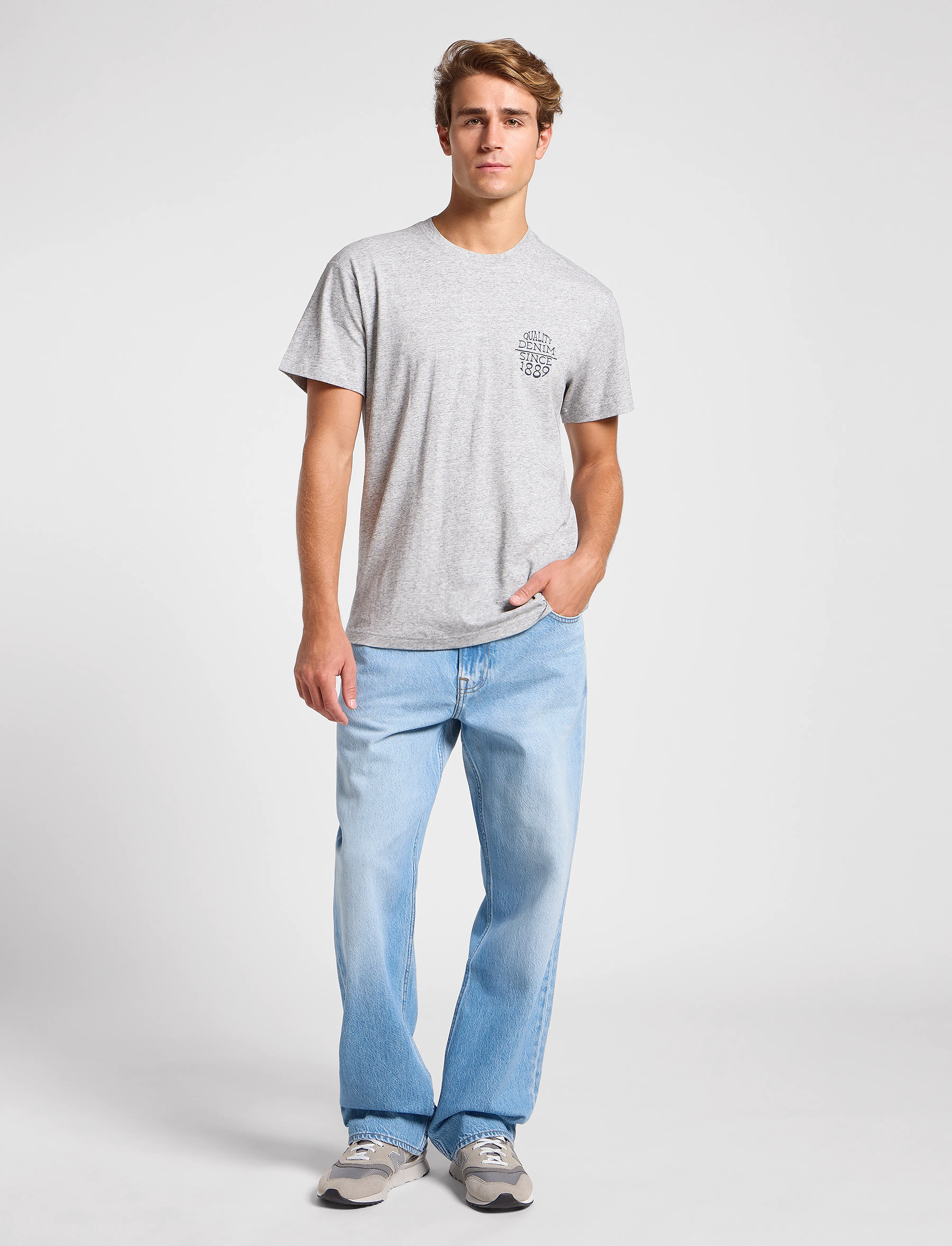 Lee Jeans - Relaxed Tee - madalaimad hinnad - grey mele - 3