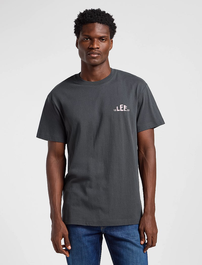 Lee Jeans - Regular Logo Tee - kurzärmelig - washed black - 0