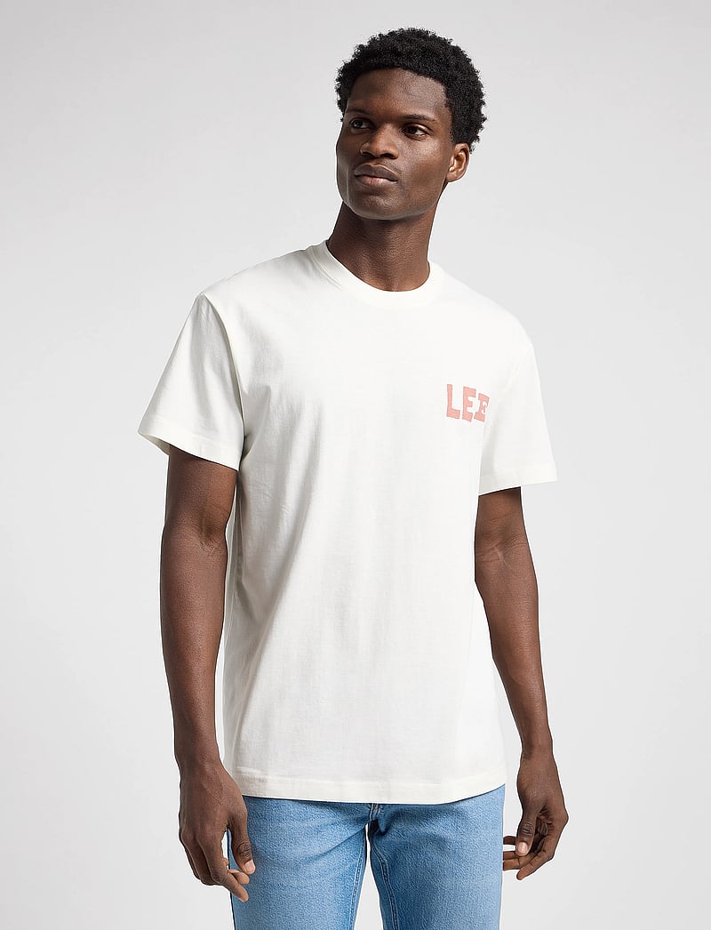 Lee Jeans - Relaxed Graphic Tee - kortärmade t-shirts - ecru - 0
